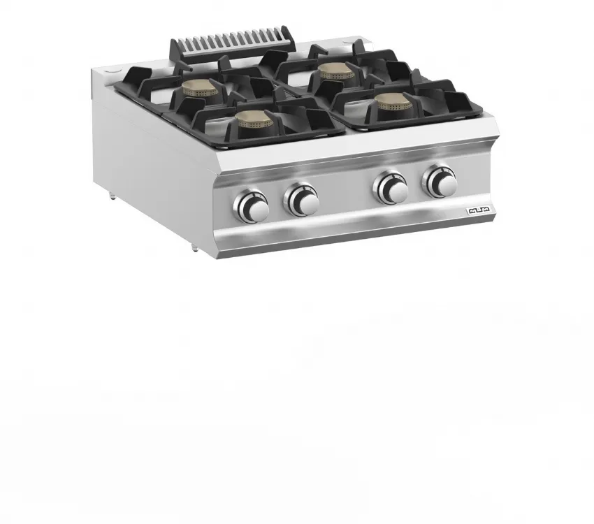 PLAN DE CUISSON A GAZ 4 FEUX MBM FB77TXS DOMINA PRO 700