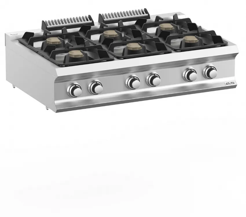 PLAN DE CUISSON A GAZ 6 FEUX MBM FB711TXS DOMINA PRO 700
