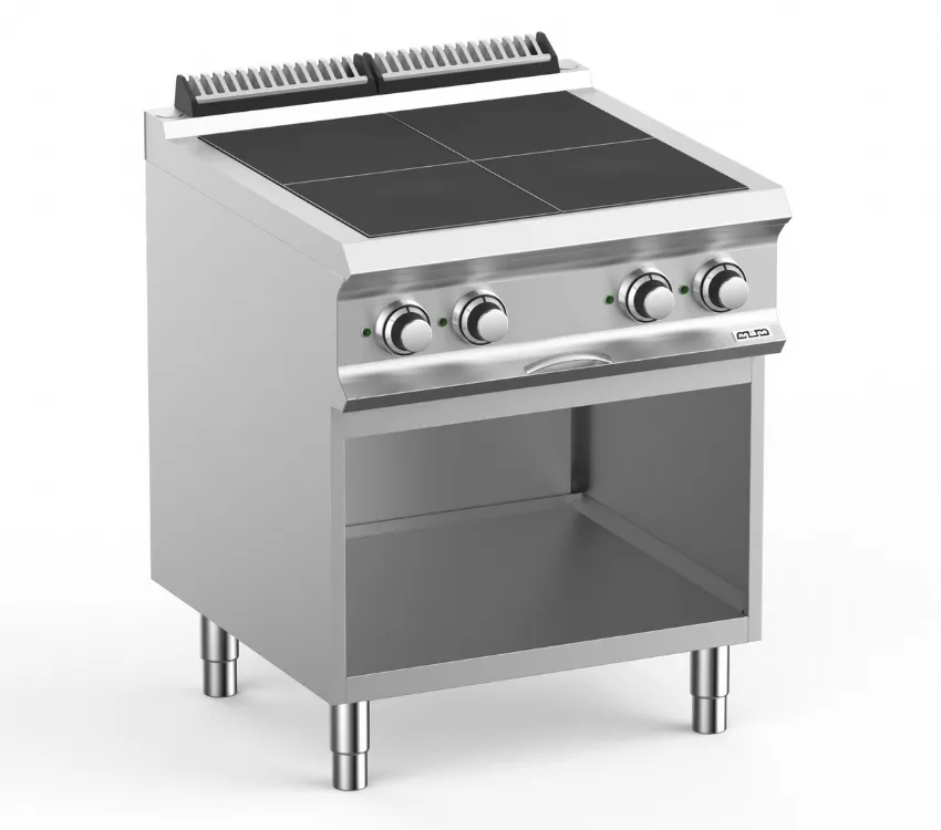 CUISINIERE ELECTRIQUE, 4 PLAQUES ALIGNEES MBM PQR77A DOMINA PRO 700