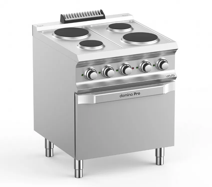 CUISINIERE ELECTRIQUE SUR FOUR ELECTRIQUE, 4 PLAQUES RONDES MBM PR77FE DOMINA PRO 700