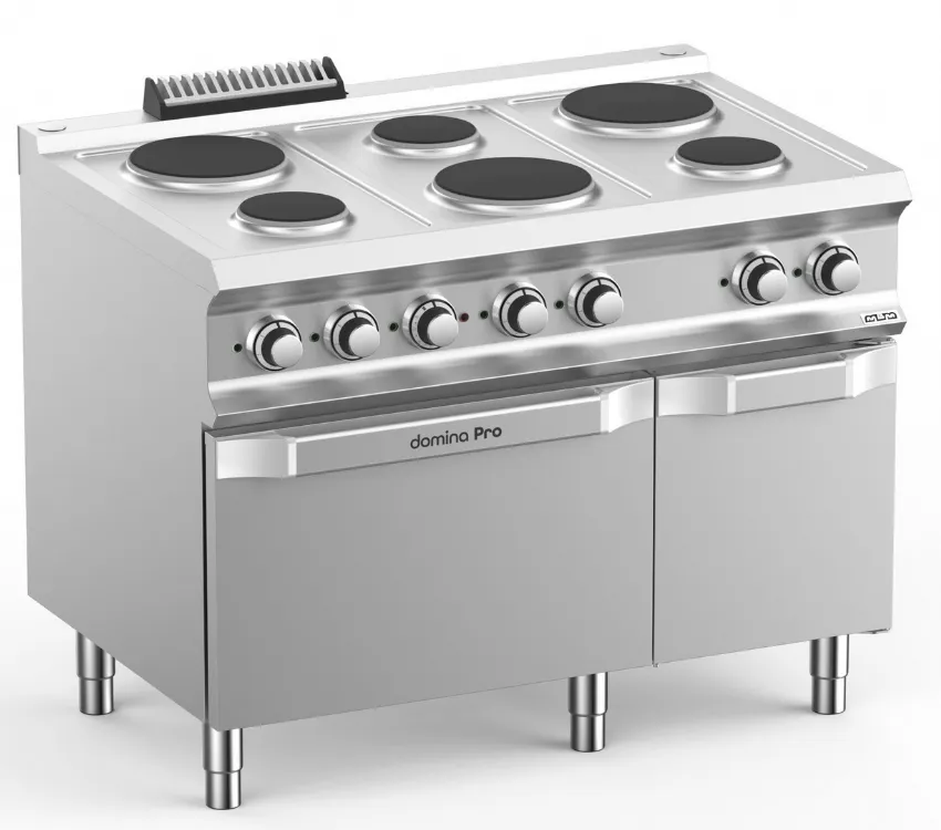 CUISINIERE ELECTRIQUE SUR FOUR ELECTRIQUE, 6 PLAQUES RONDES MBM PR711FE DOMINA PRO 700