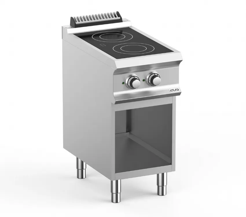 PLAN DE CUISSON ELECTRIQUE EN VIITROCERAMIQUE, 4 PLAQUES MBM VC74A DOMINA PRO 700