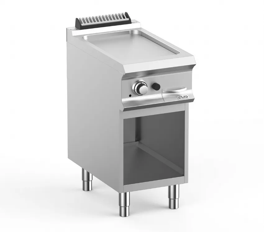 FRY-TOP GAZ SUR ARMOIRE, 1 PLAQUE LISSE CHROMEE MBM FTBG74ALC DOMINA PRO 700