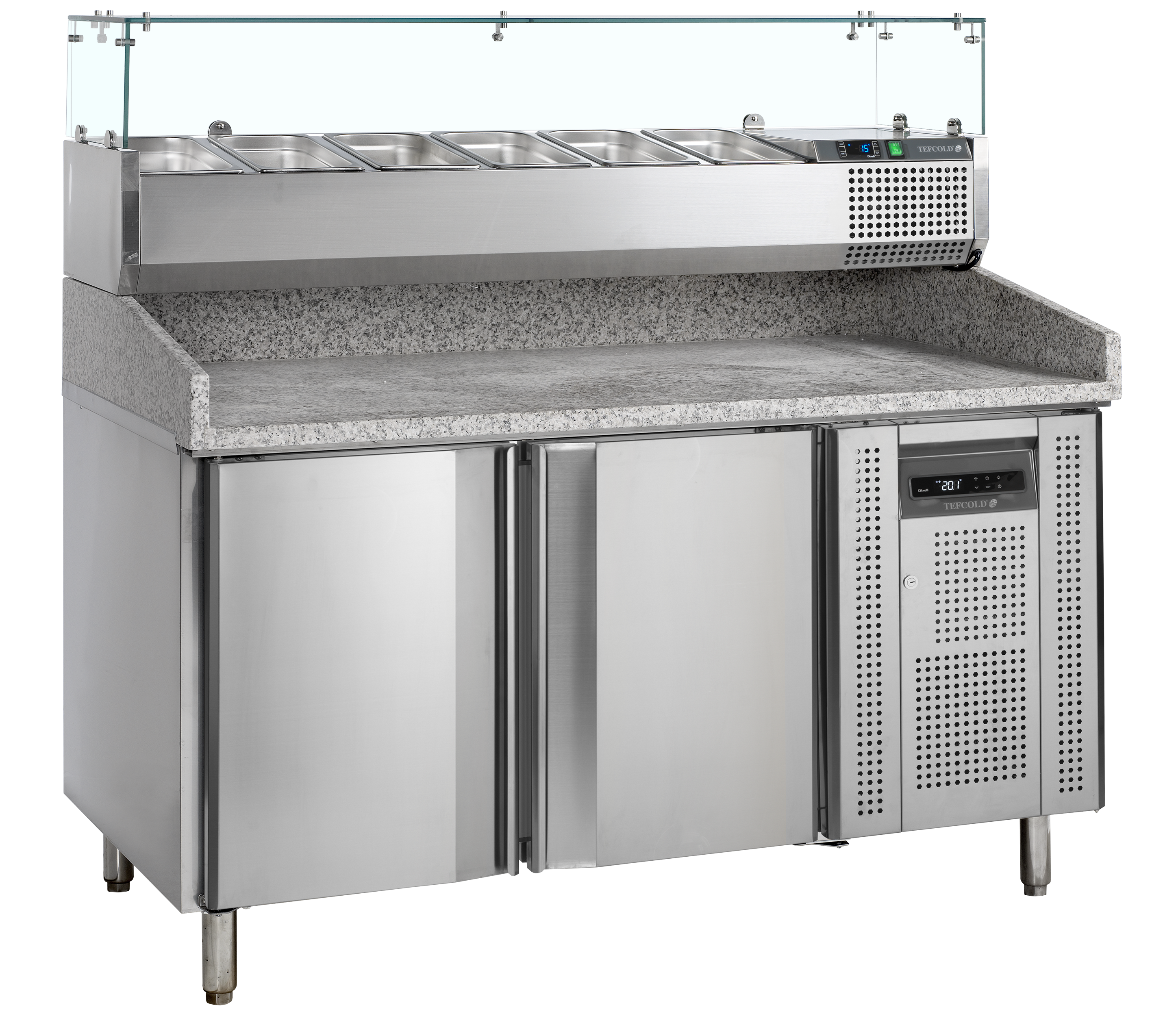 Table à pizza avec module pour garniture TEFCOLD-PT1200 + VK38-150