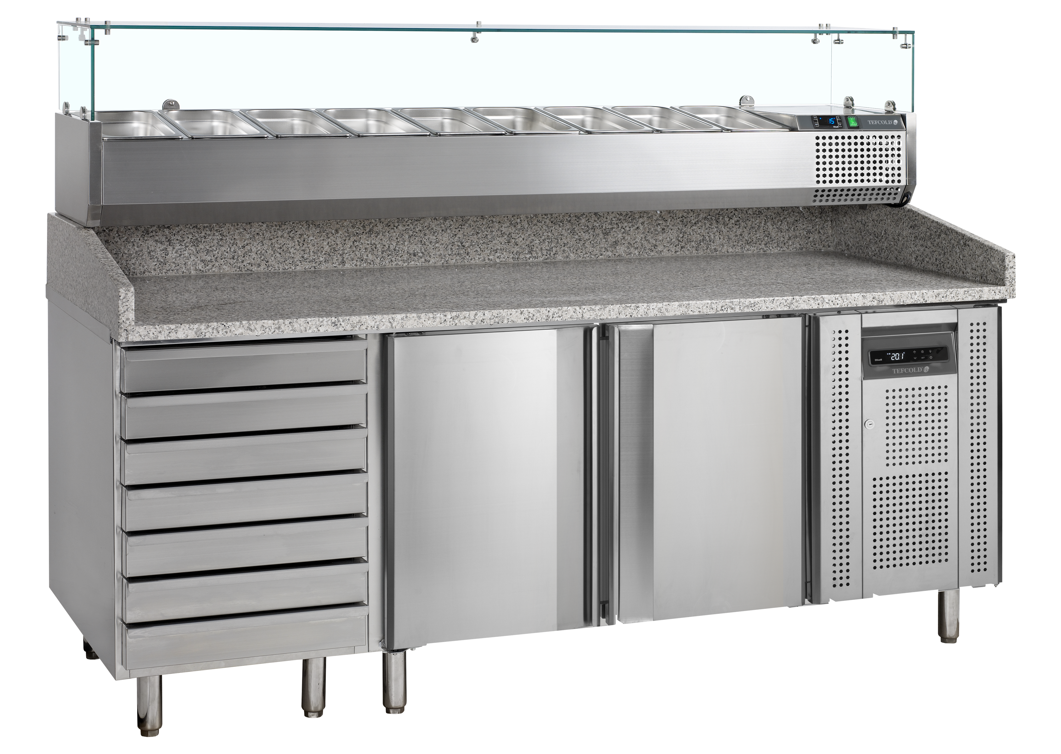 Table à pizza avec module pour garniture TEFCOLD-PT1310 + VK38-200