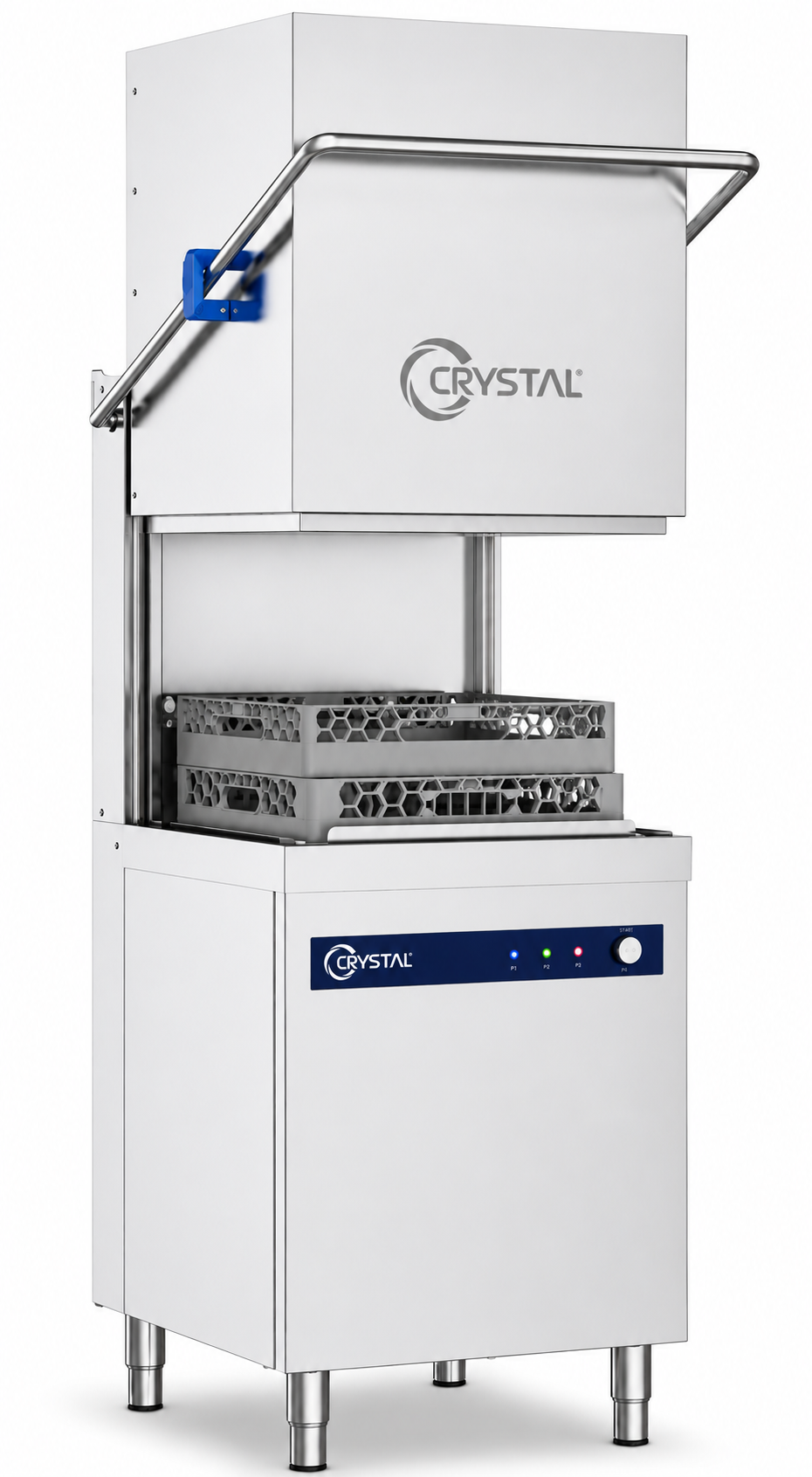 LAVE-VAISSELLE À CAPOT DIGITAL AVEC POMPE DE RINÇAGE CRYSTAL CRWD1000 P