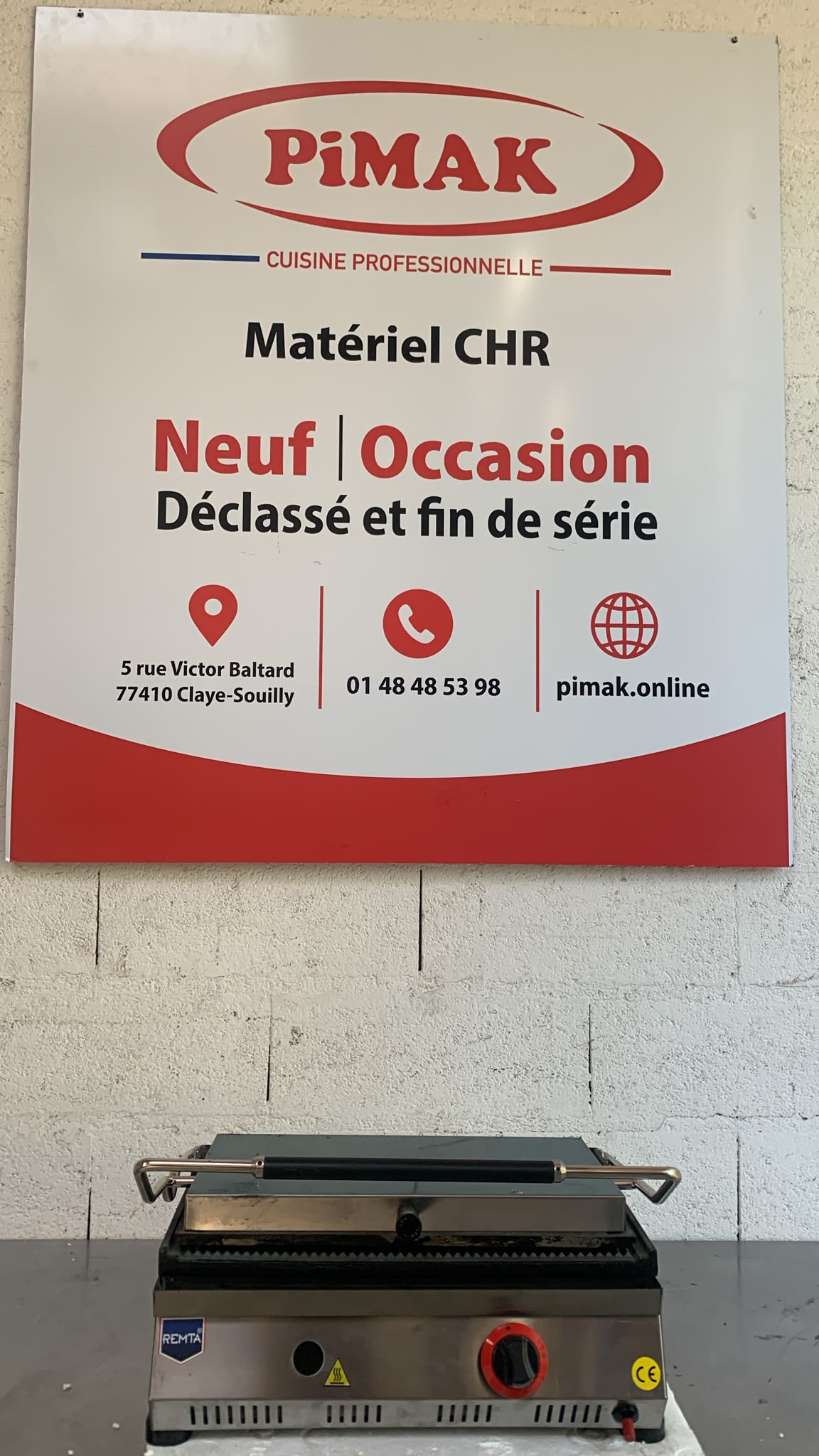 Grill Panini à gaz REMTA, certifié CE R121 A