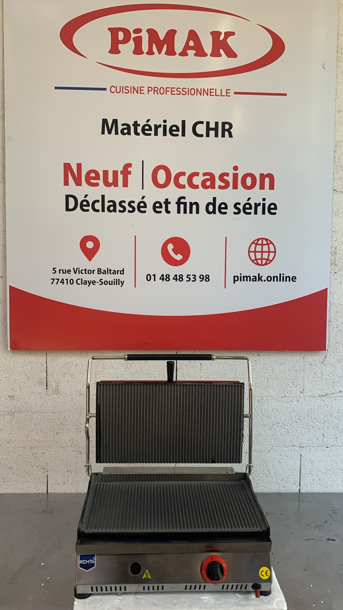 Grill Panini à gaz REMTA, certifié CE R121 A