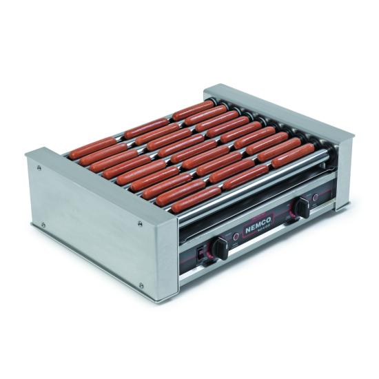 Grill saucisses rotatif horizontal avec rouleaux chromés - Largeur 56cm NEMCO 8027-230