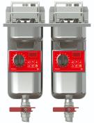 Friteuse encastrable double cuve FRIFRI PRECISION avec filtration - 2 x 9 litres largeur 400mm FRIFRI PD-422-H32-G0