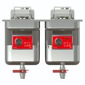 Friteuse encastrable double cuve FRIFRI PRECISION avec filtration - 2 x 14 litres largeur 600mm FRIFRI PD-622-H32-G0