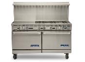 Fourneau au gaz 6FV + plaque grillade + 2 fours IMPERIAL IR-6-G24