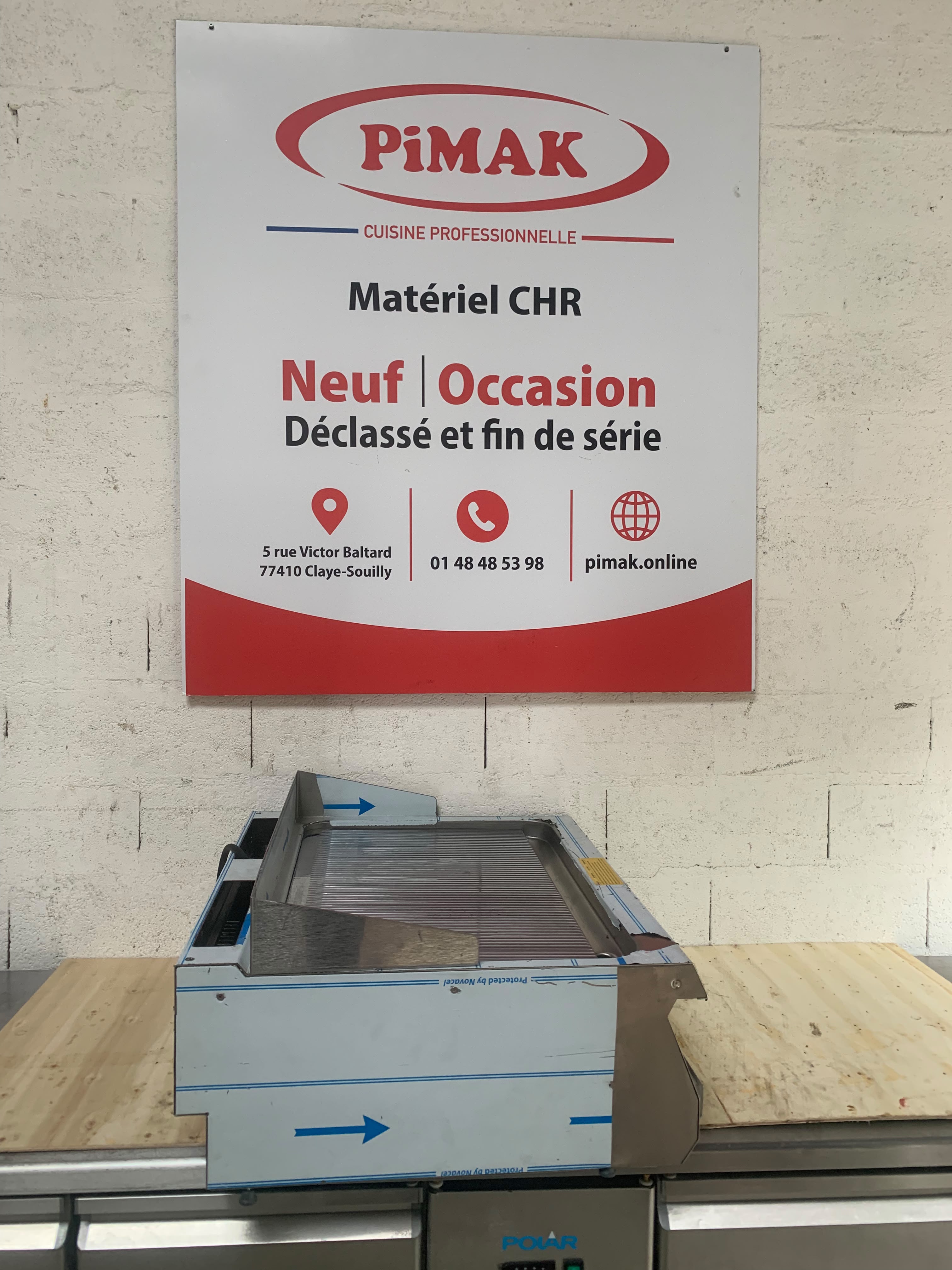 Plaque à snacker électrique rainurée chromée double Maxima – 09395055