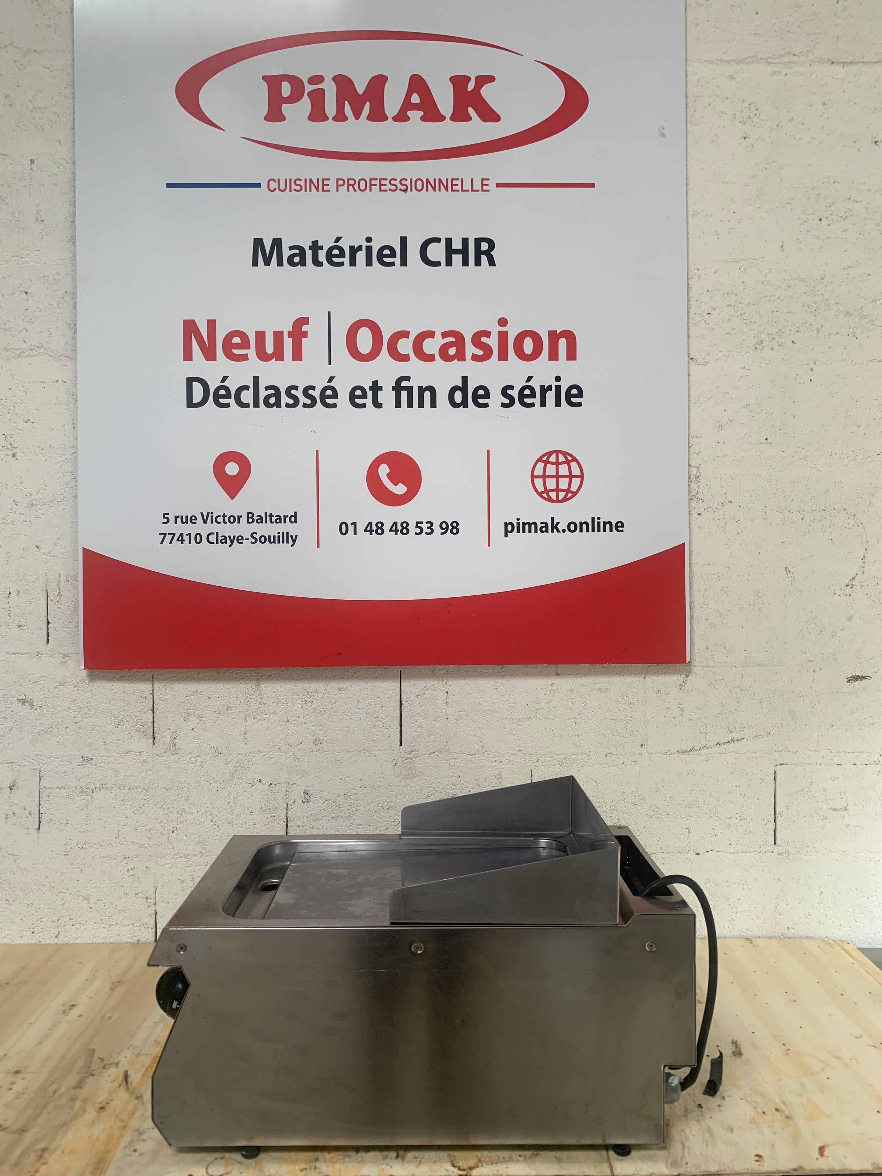Plaque à snacker électrique lisse chromée OGE 4070 C
