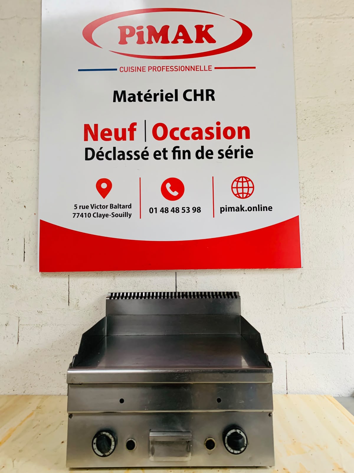 Fry-top à gaz MBM Minima 600 – GFT66LC – plaque lisse chromée