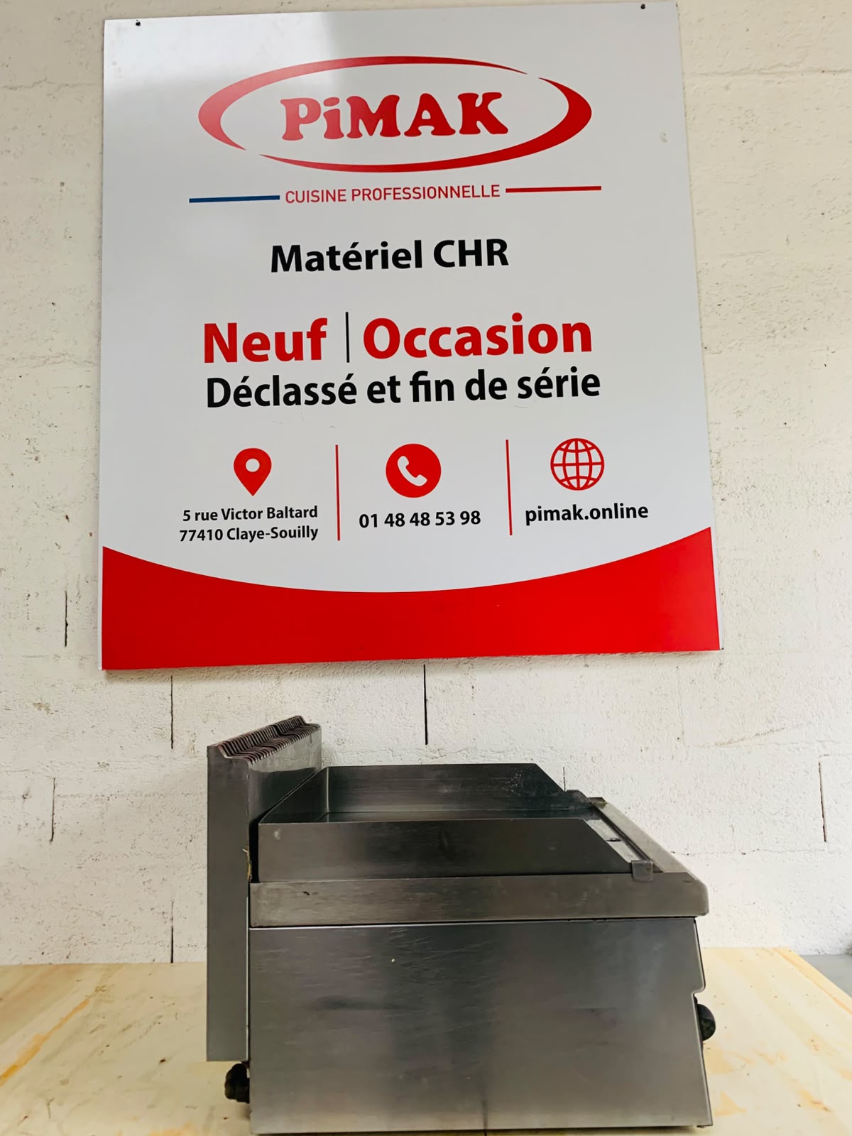 Fry-top à gaz MBM Minima 600 – GFT66LC – plaque lisse chromée