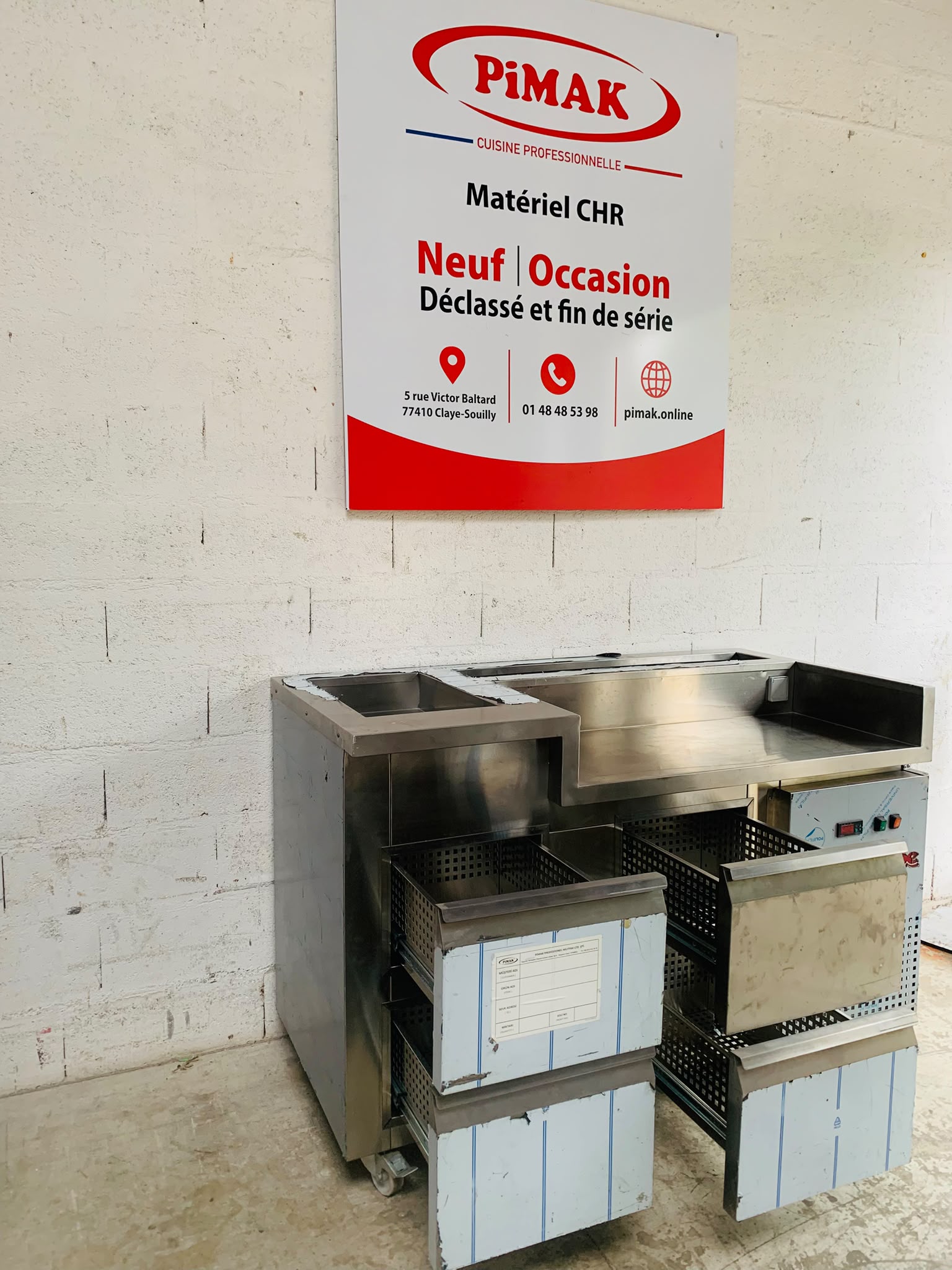 Comptoir réfrigéré de préparation de crêpes sur mesure – Fête à Crêpe FTCSM