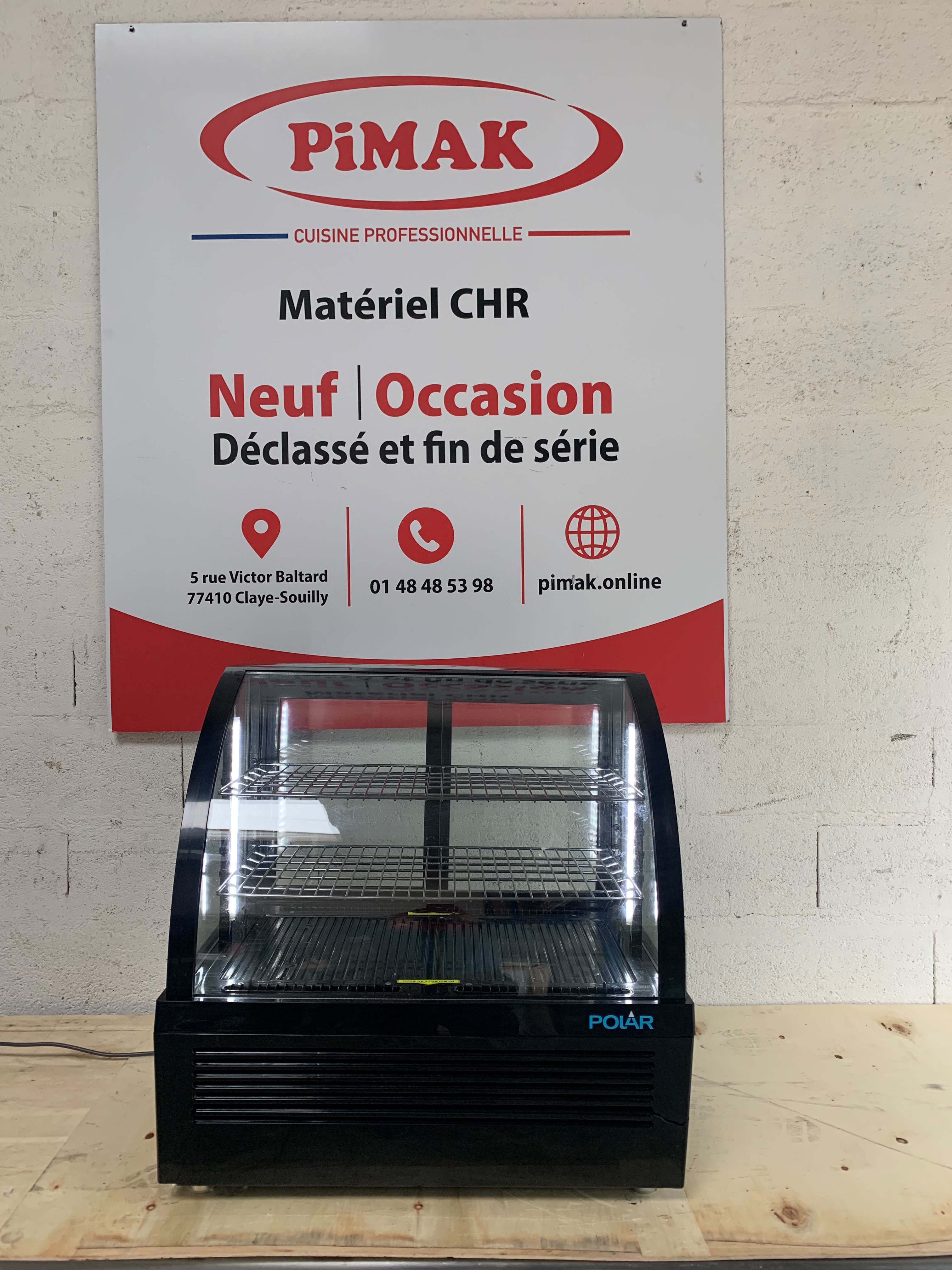 OCCAS1:Vitrine réfrigérée de comptoir Polar série C noire 100L CU636