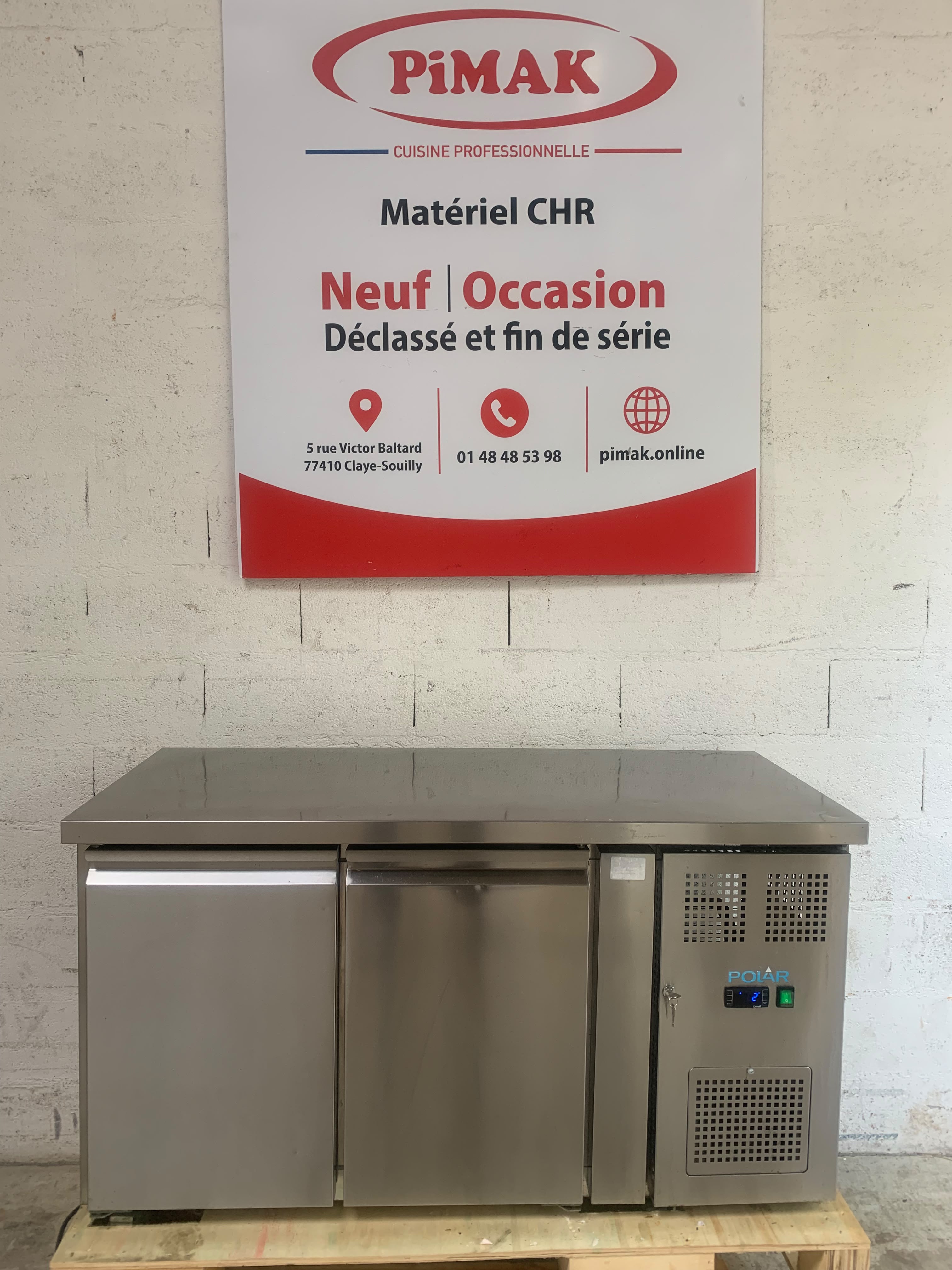 OCCAS3:Table réfrigérée 2 portes 228L Polar Série U G377