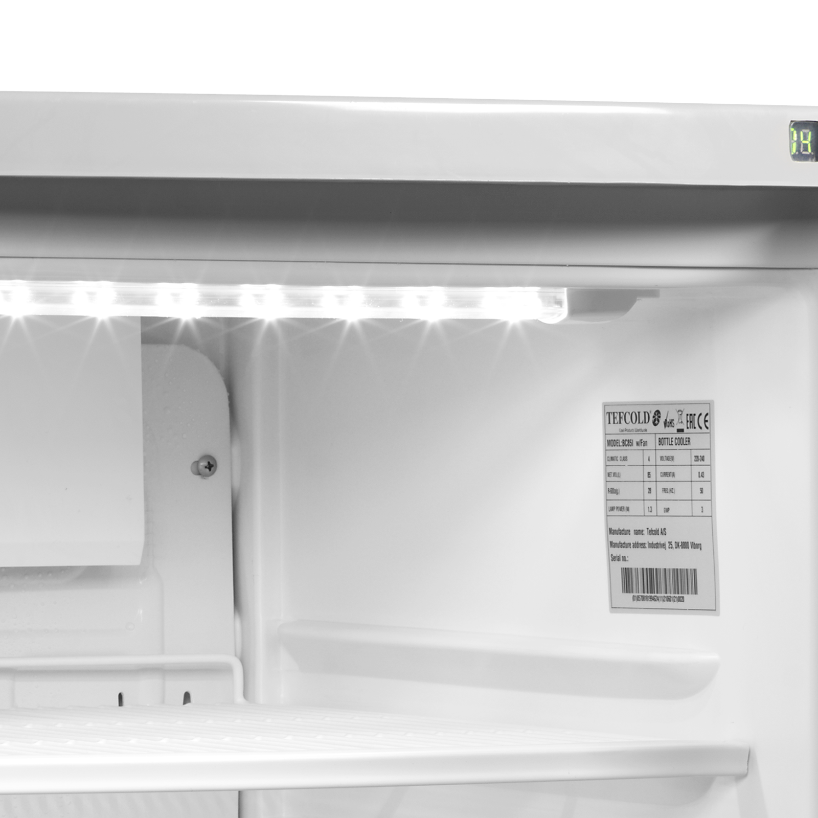 Réfrigérateur à boissons TEFCOLD-BC85 w/Fan