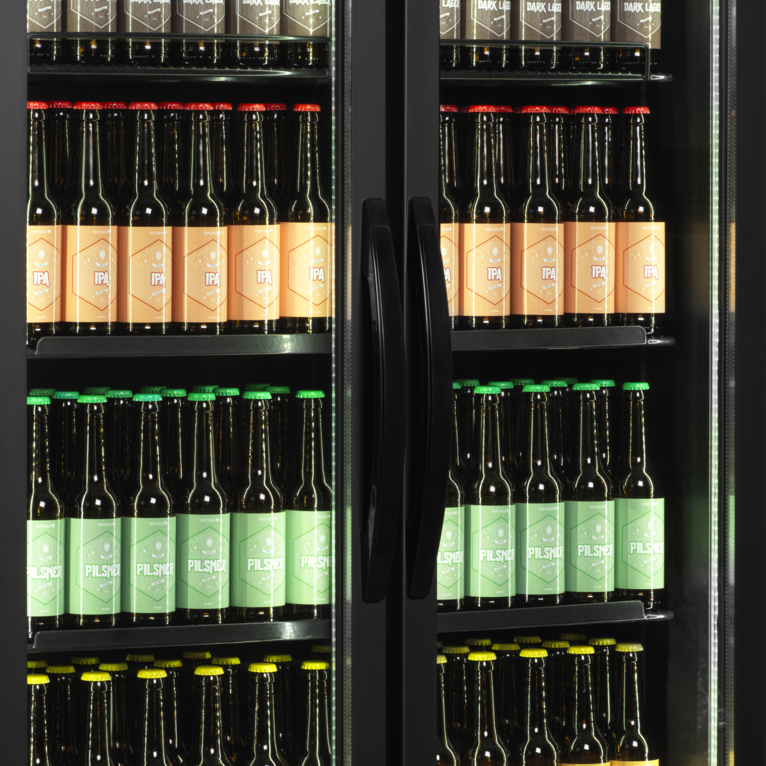 Vitrine réfrigérée noire TEFCOLD-FS890H BLACK