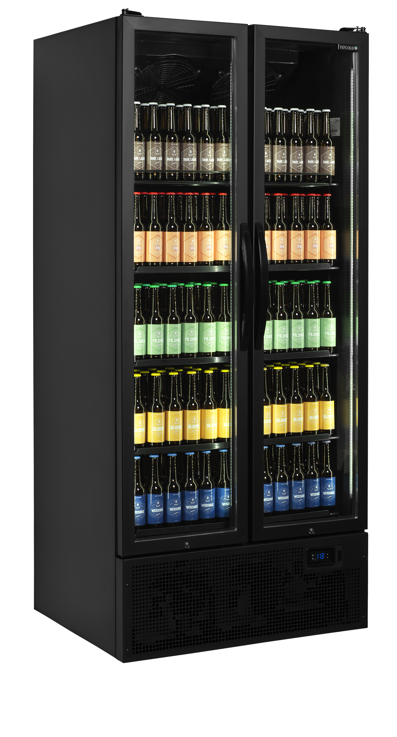 Vitrine réfrigérée noire TEFCOLD-FS890H BLACK