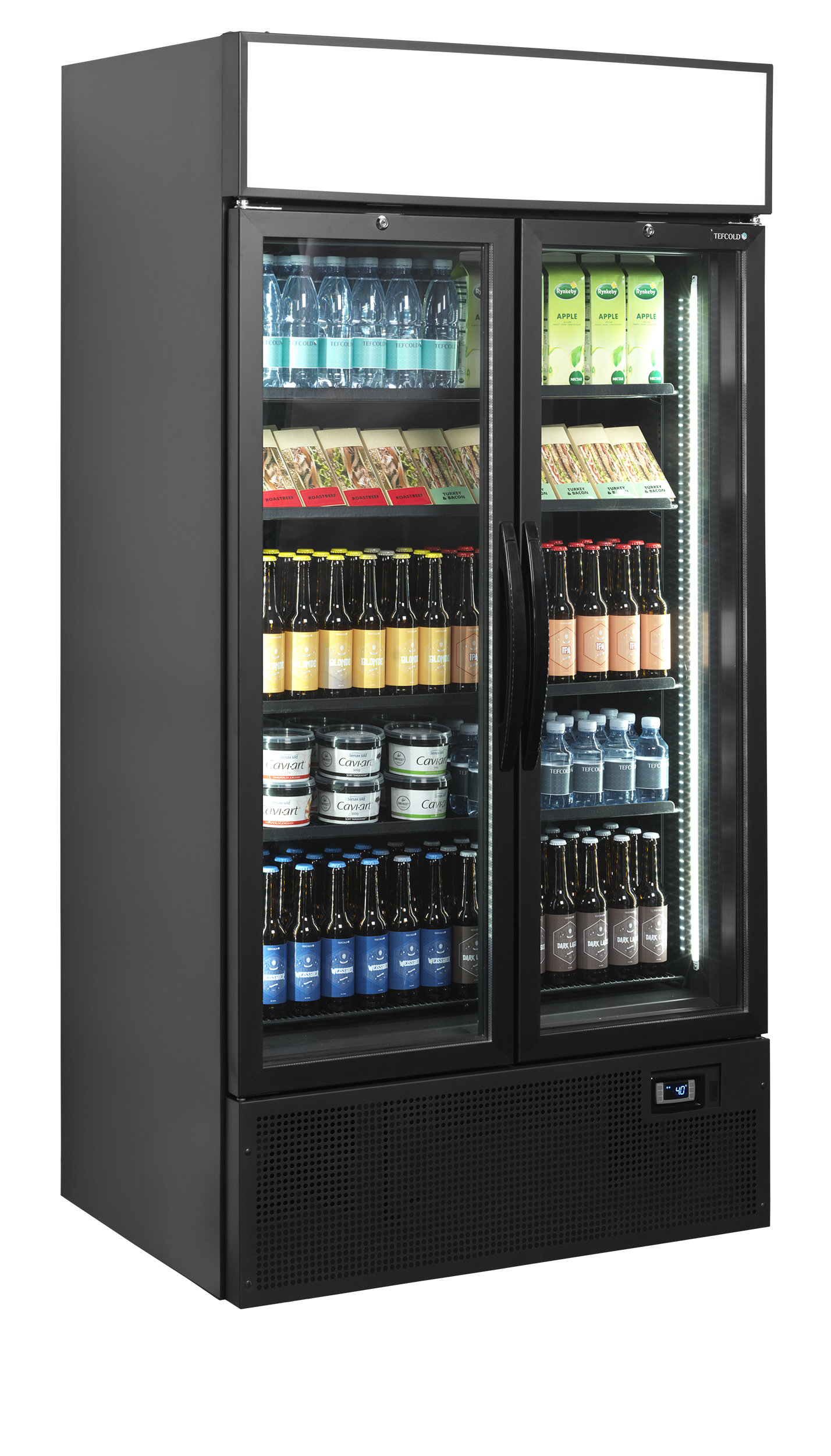 Vitrine réfrigérée noire TEFCOLD-FSC1000H BLACK