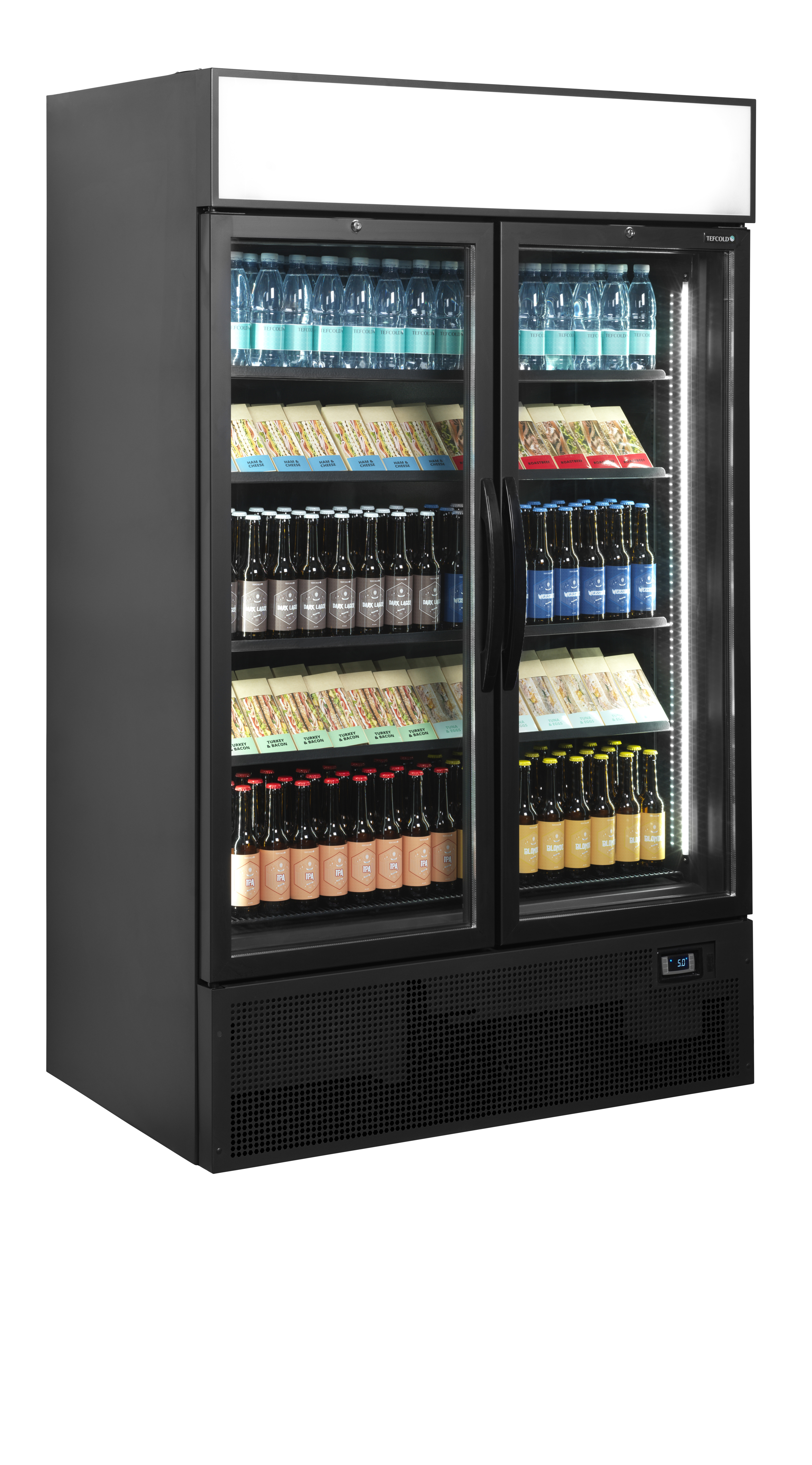 Vitrine réfrigérée noire TEFCOLD-FSC1200H BLACK