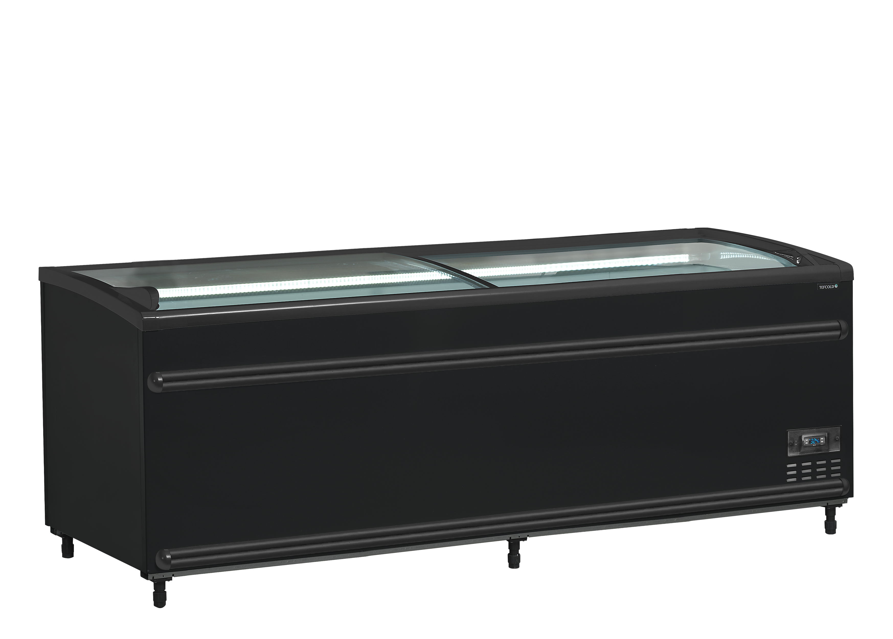 Réfrigérateur / congélateur de supermarché noir TEFCOLD-SFI210B-CF VS
