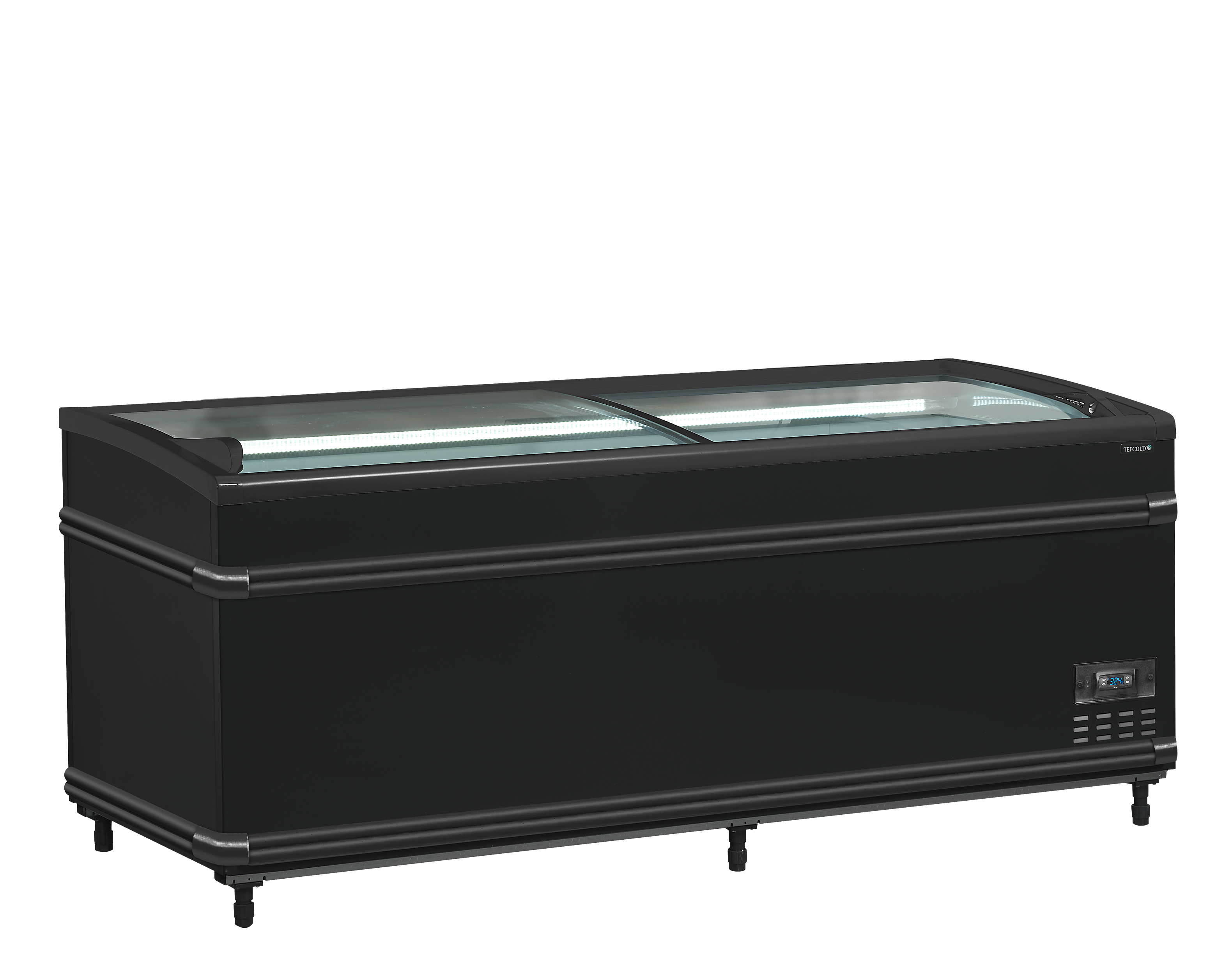 Réfrigérateur / congélateur de supermarché noir TEFCOLD-SFI185B HC-CF VS