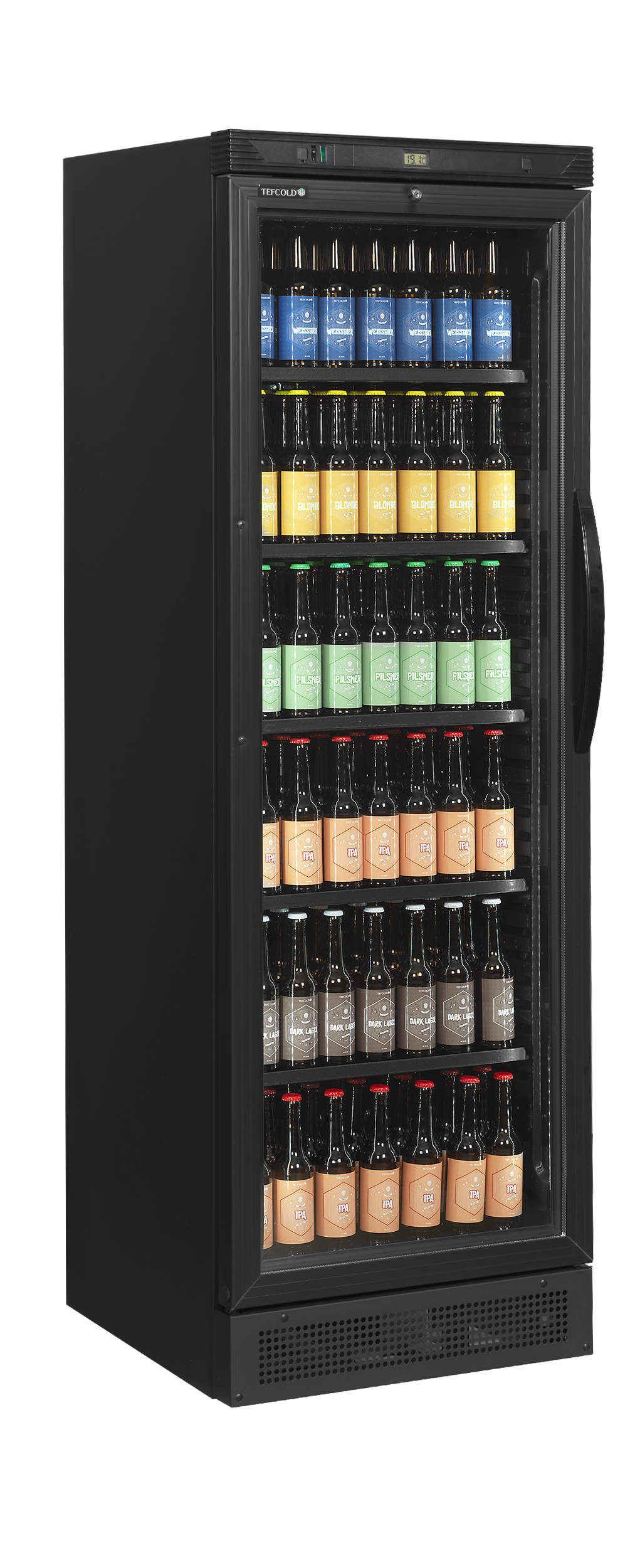 Armoire à boissons , charnières côté gauche TEFCOLD-CEV425 BLACK L/H