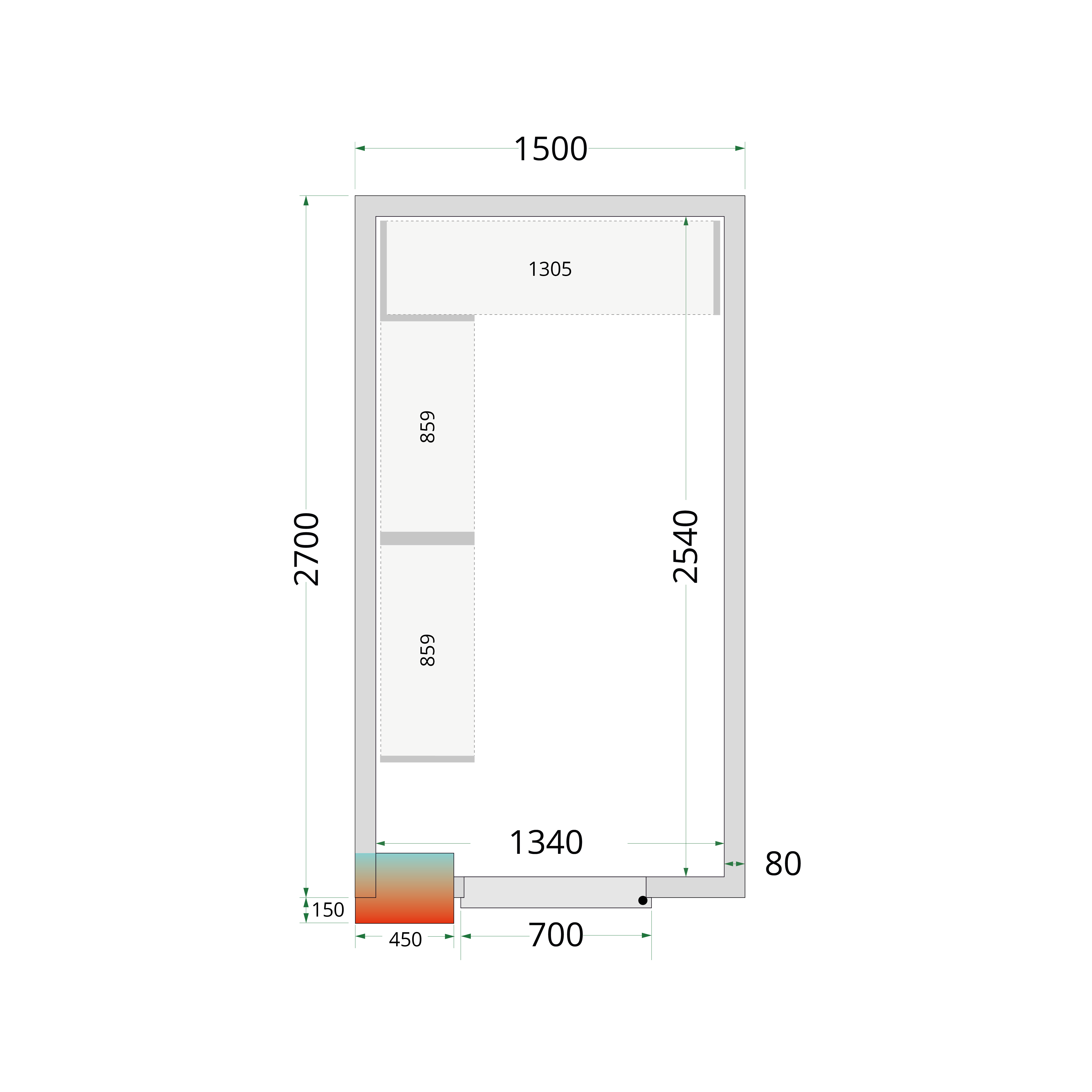 Chambre froide TEFCOLD-CRPF1530