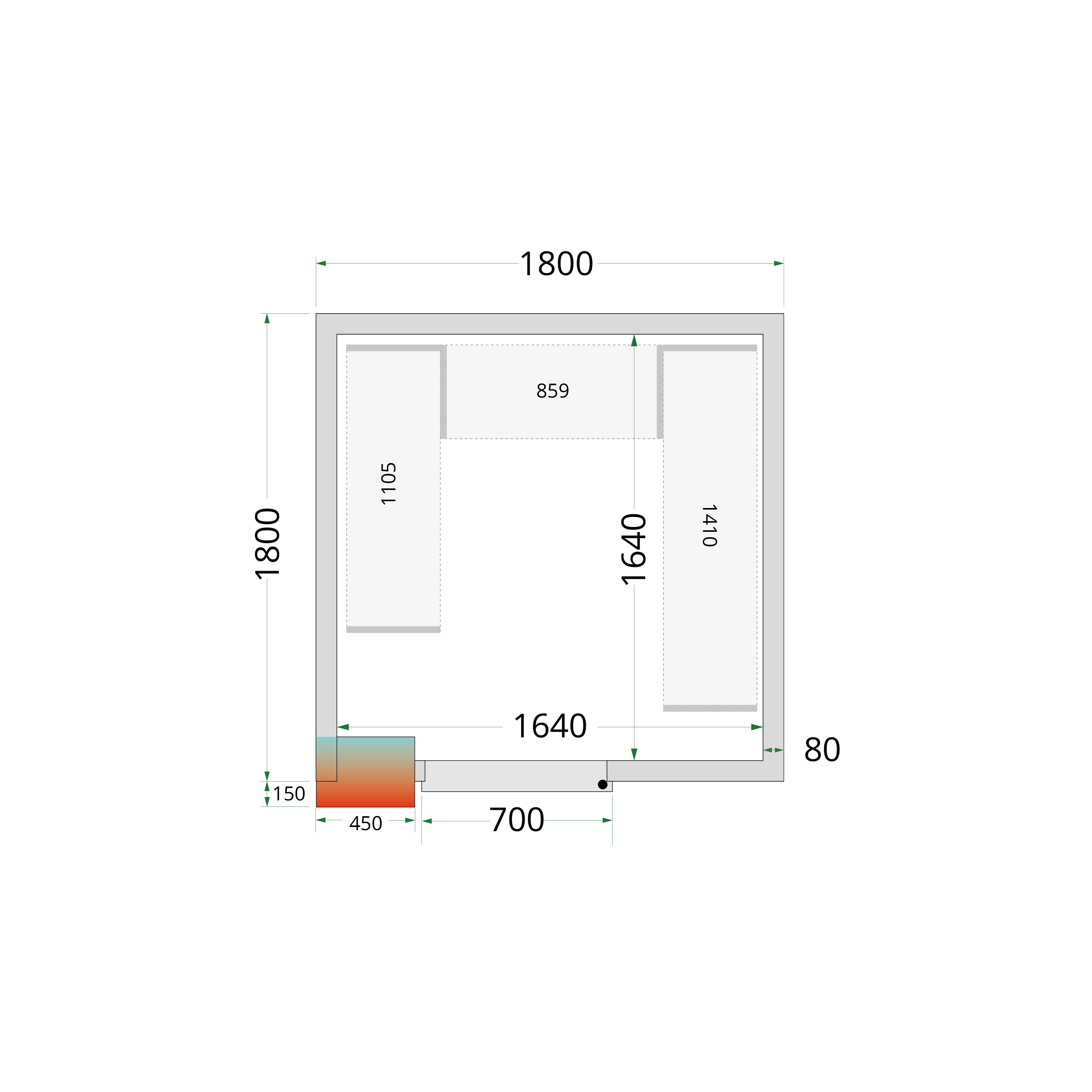 Chambre froide TEFCOLD-CRPF1818