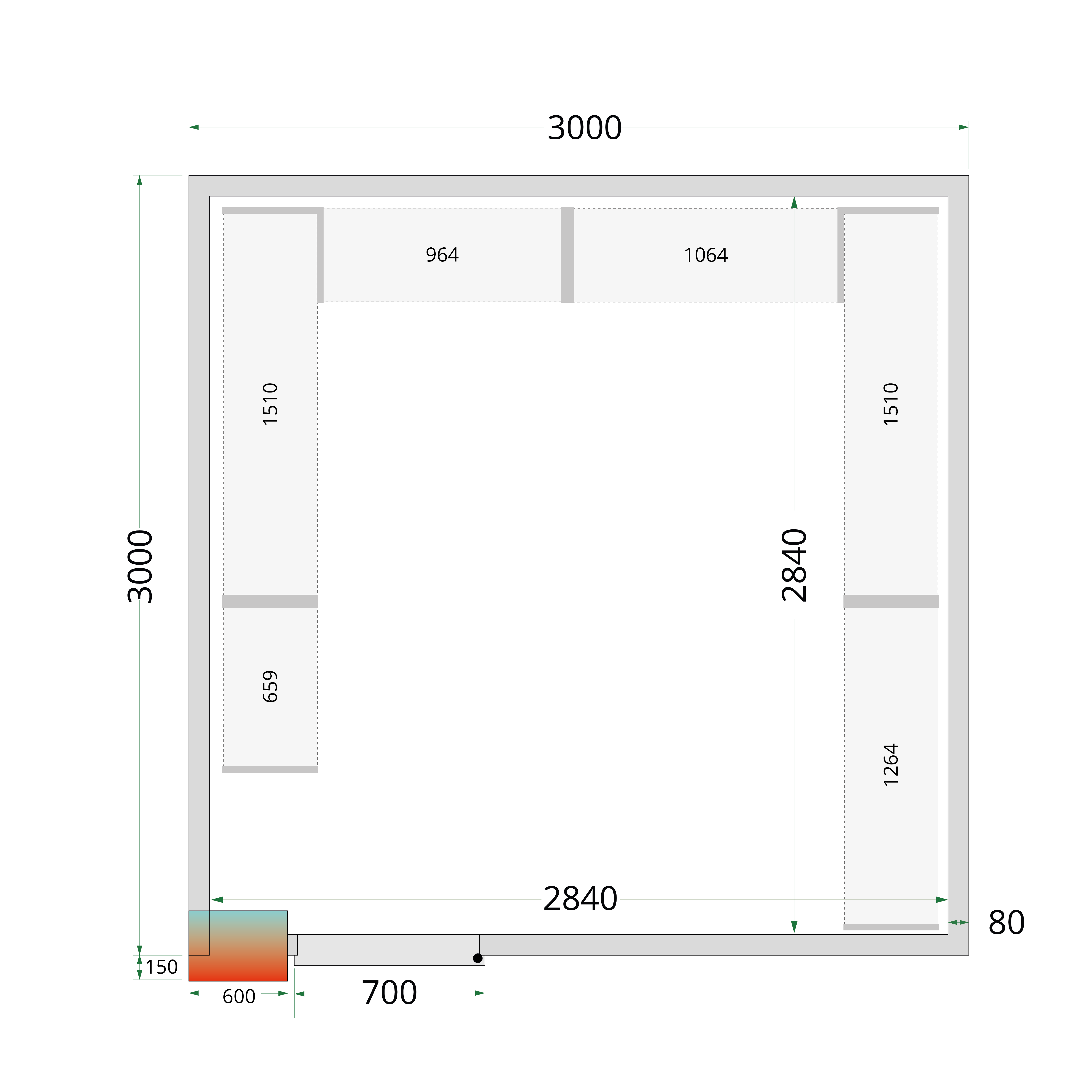 Chambre froide TEFCOLD-CRPF3030