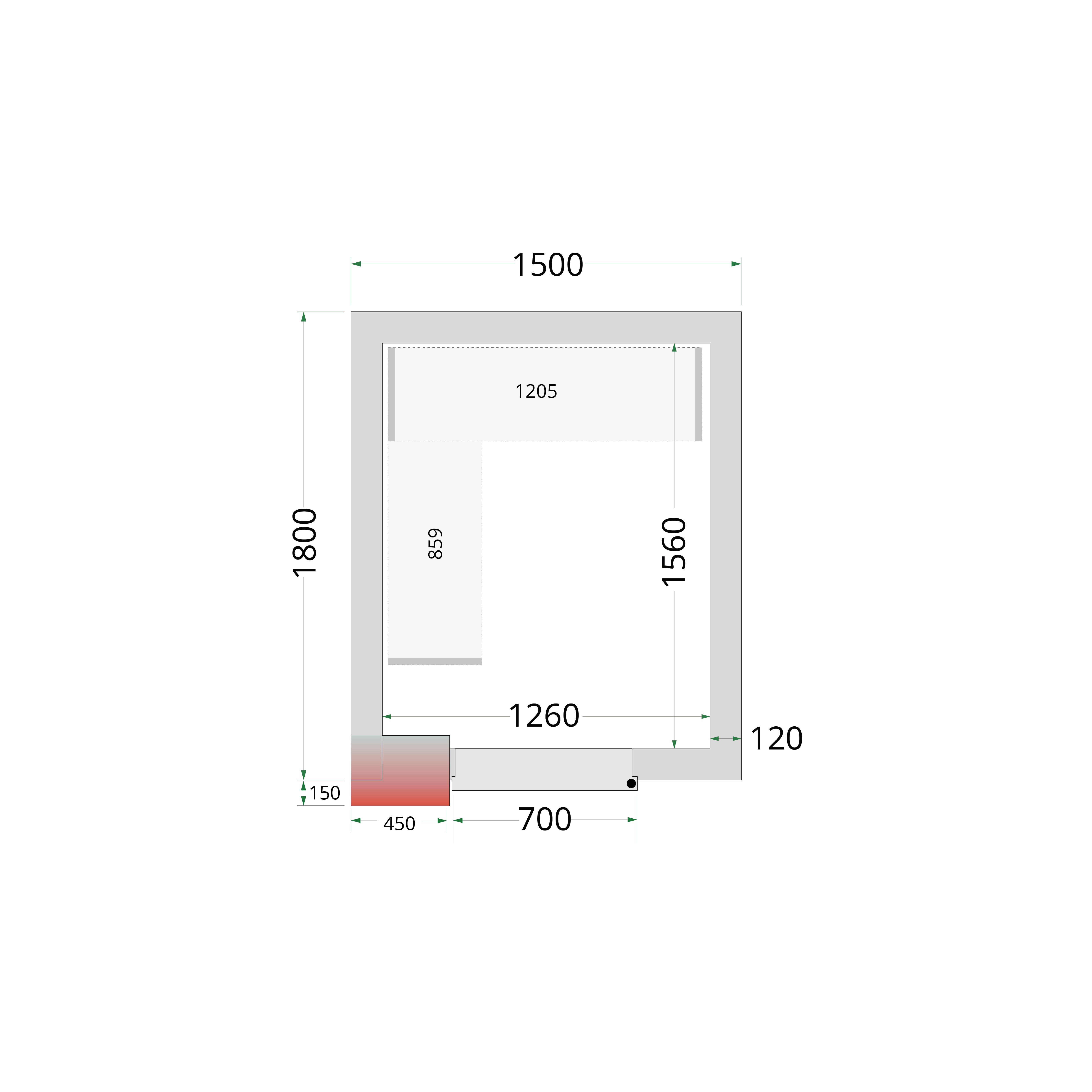 Chambre froide négative TEFCOLD-CRNF1518