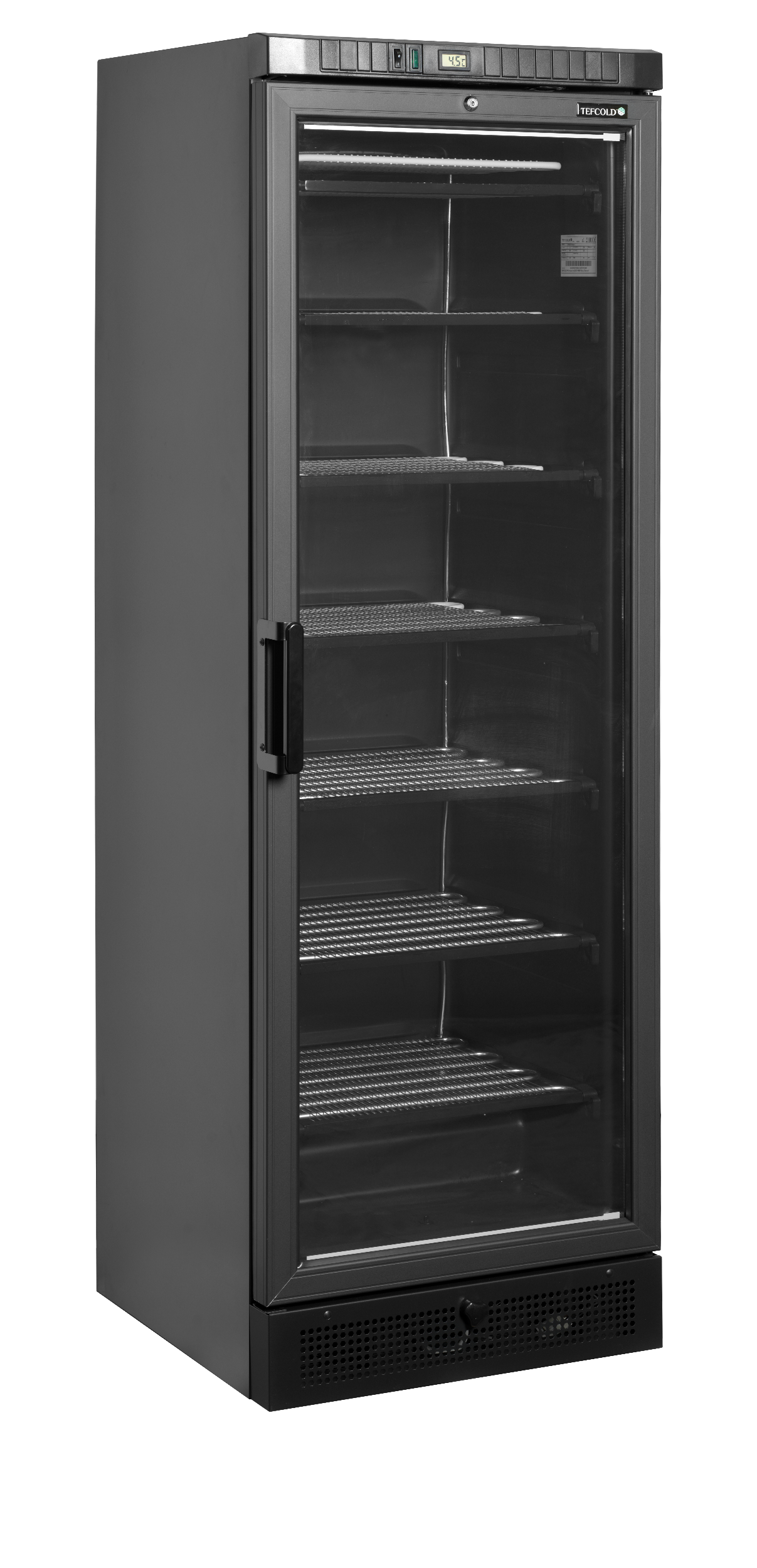 Congélateur vitré noir TEFCOLD-UFSC371G Black