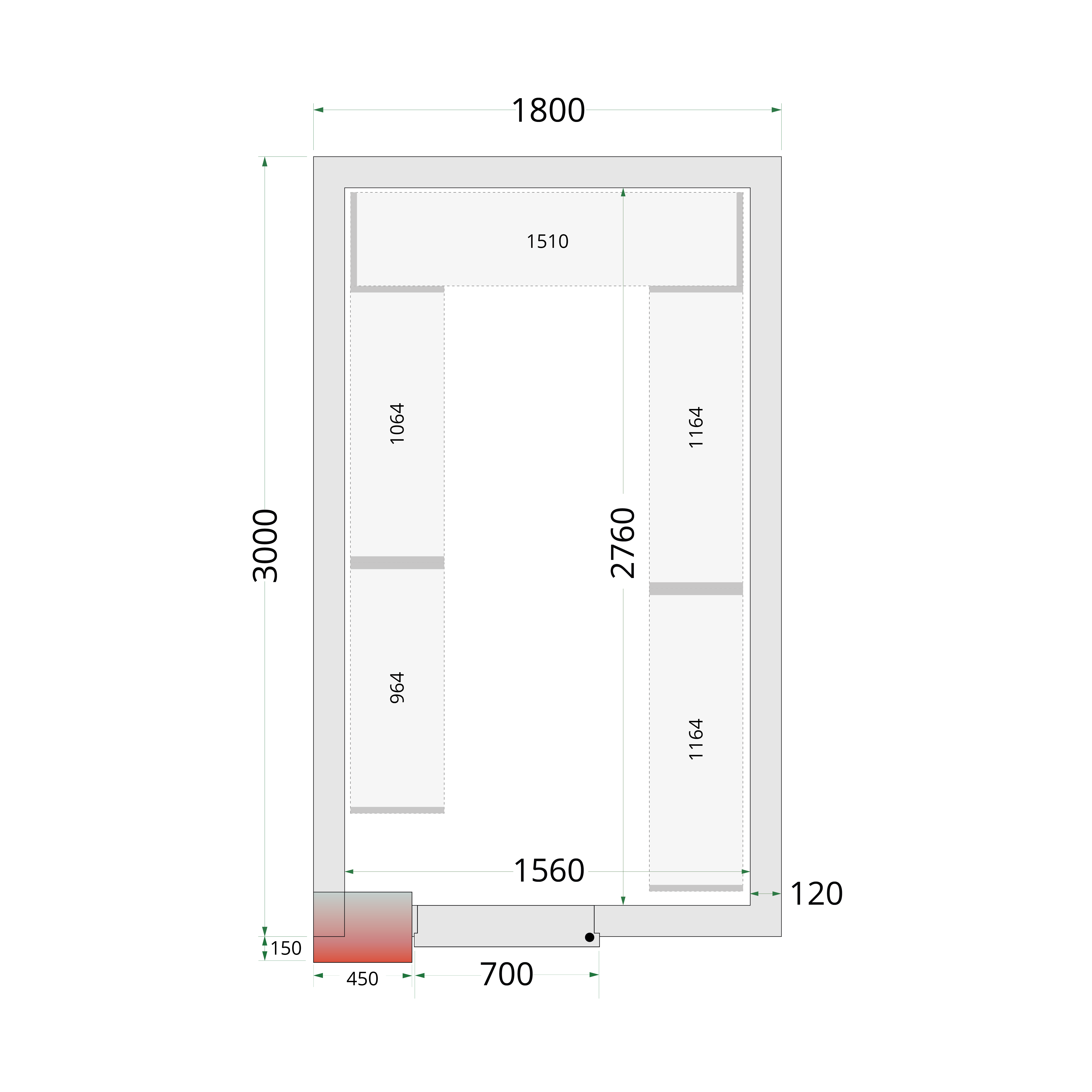 CRNF1830 TEFCOLD-Shelf Rack System Kit