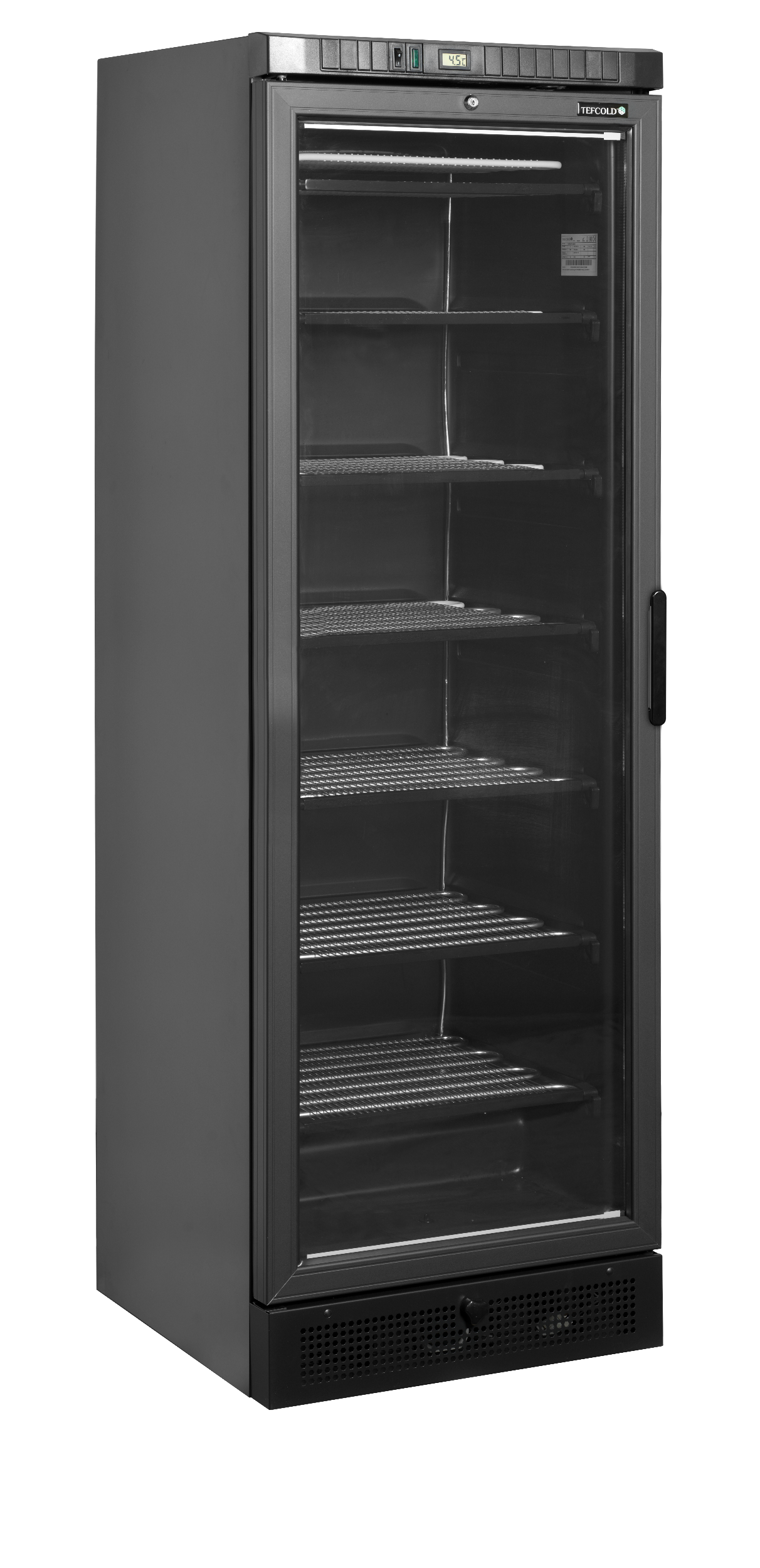 Vitrine à froid négatif, ouverture vers la gauche TEFCOLD-UFSC371G Black L/H