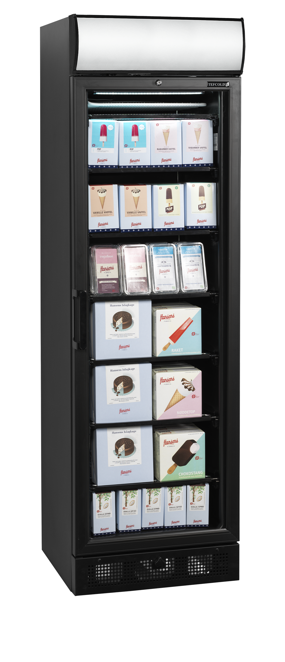 Congélateur vitré noir TEFCOLD-UFSC371GCP Black