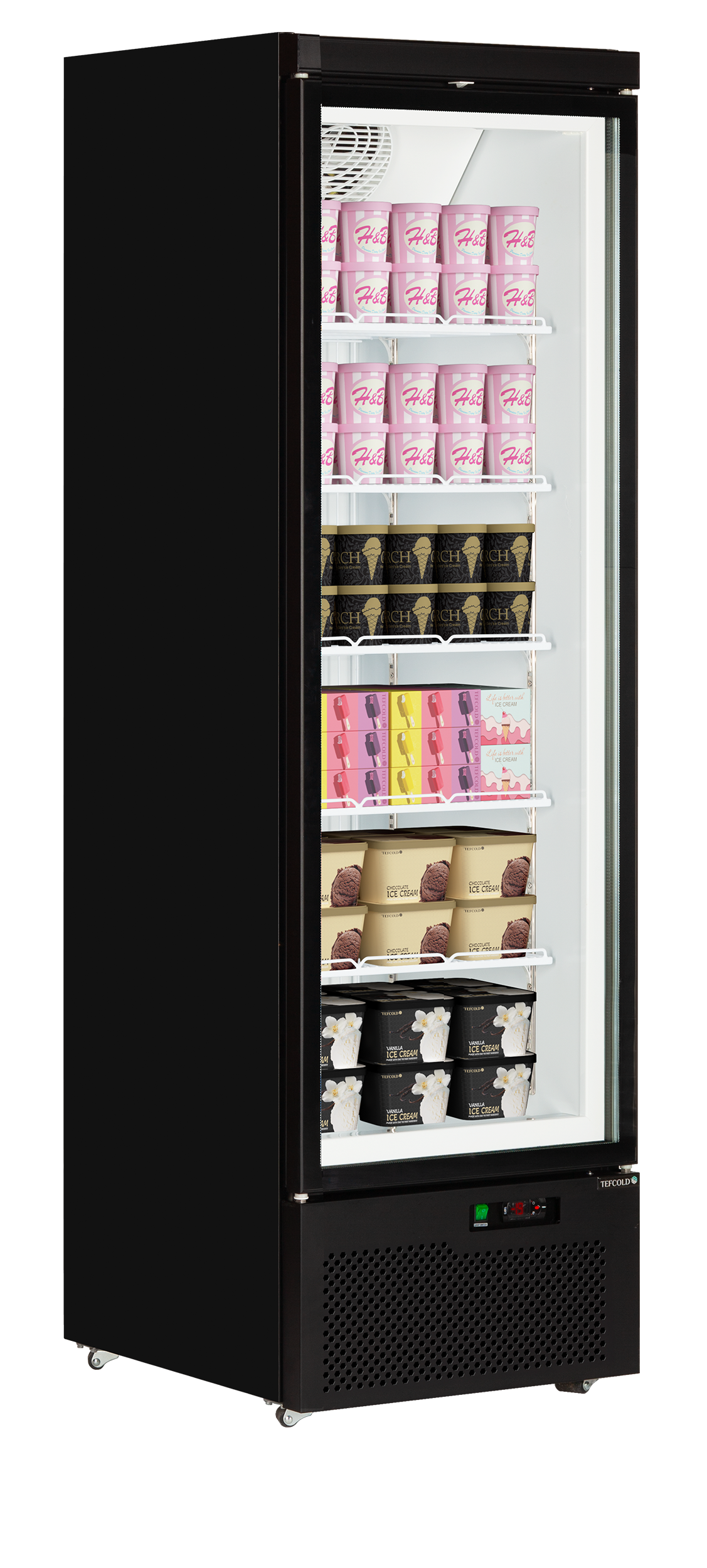 Congélateurs verticaux de vitrine TEFCOLD-Atom Maxi F1DB