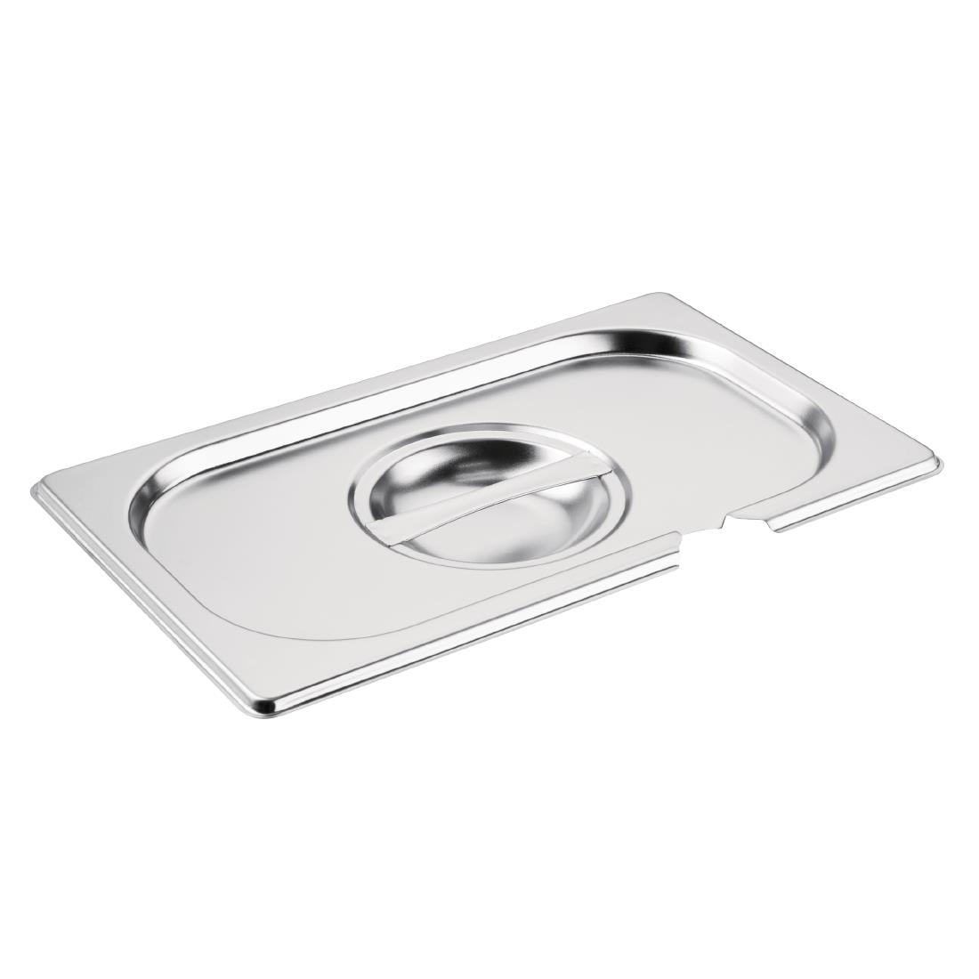 Couvercle inox GN 1/4 avec encoche Vogue CB174