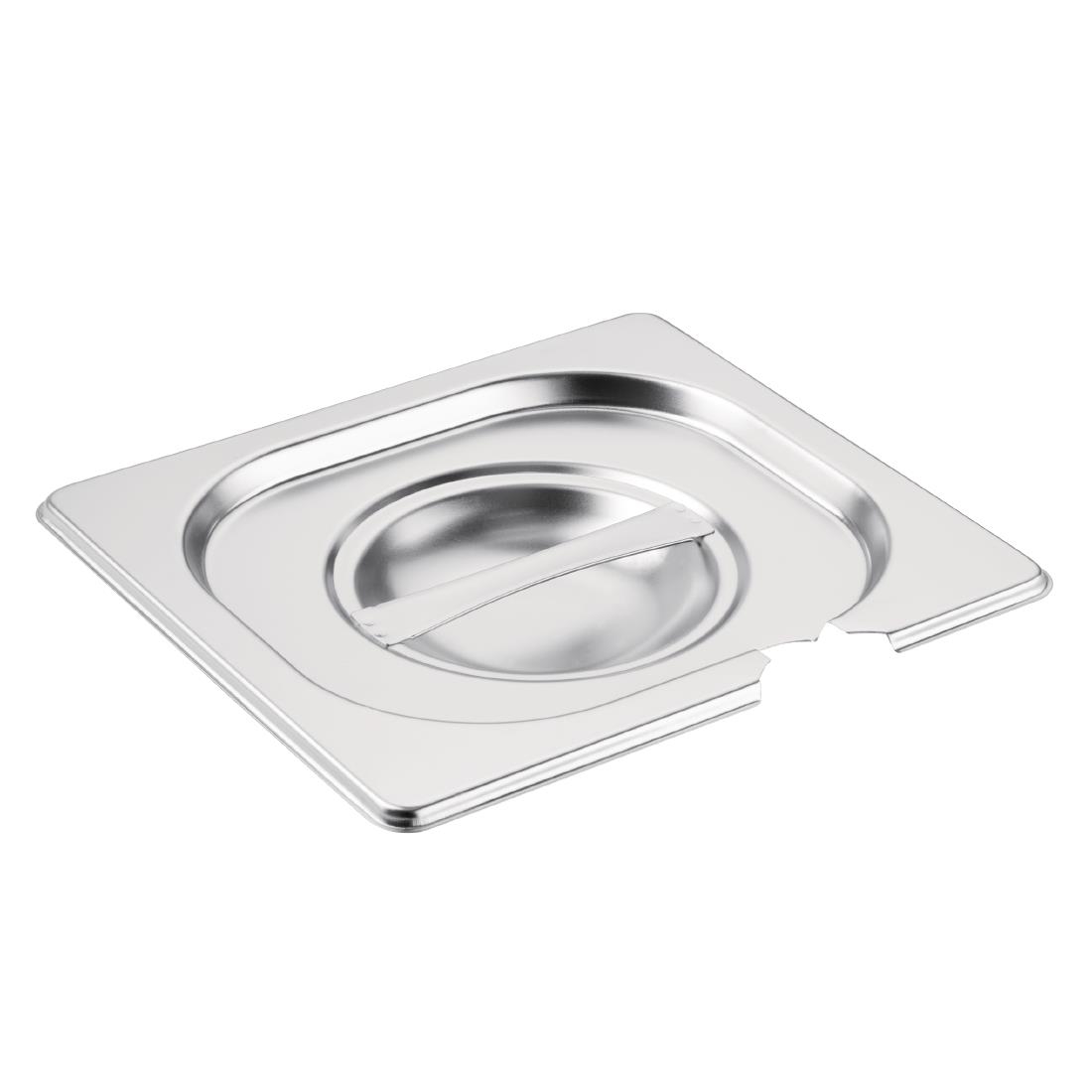 Couvercle inox GN 1/6 avec encoche Vogue CB175