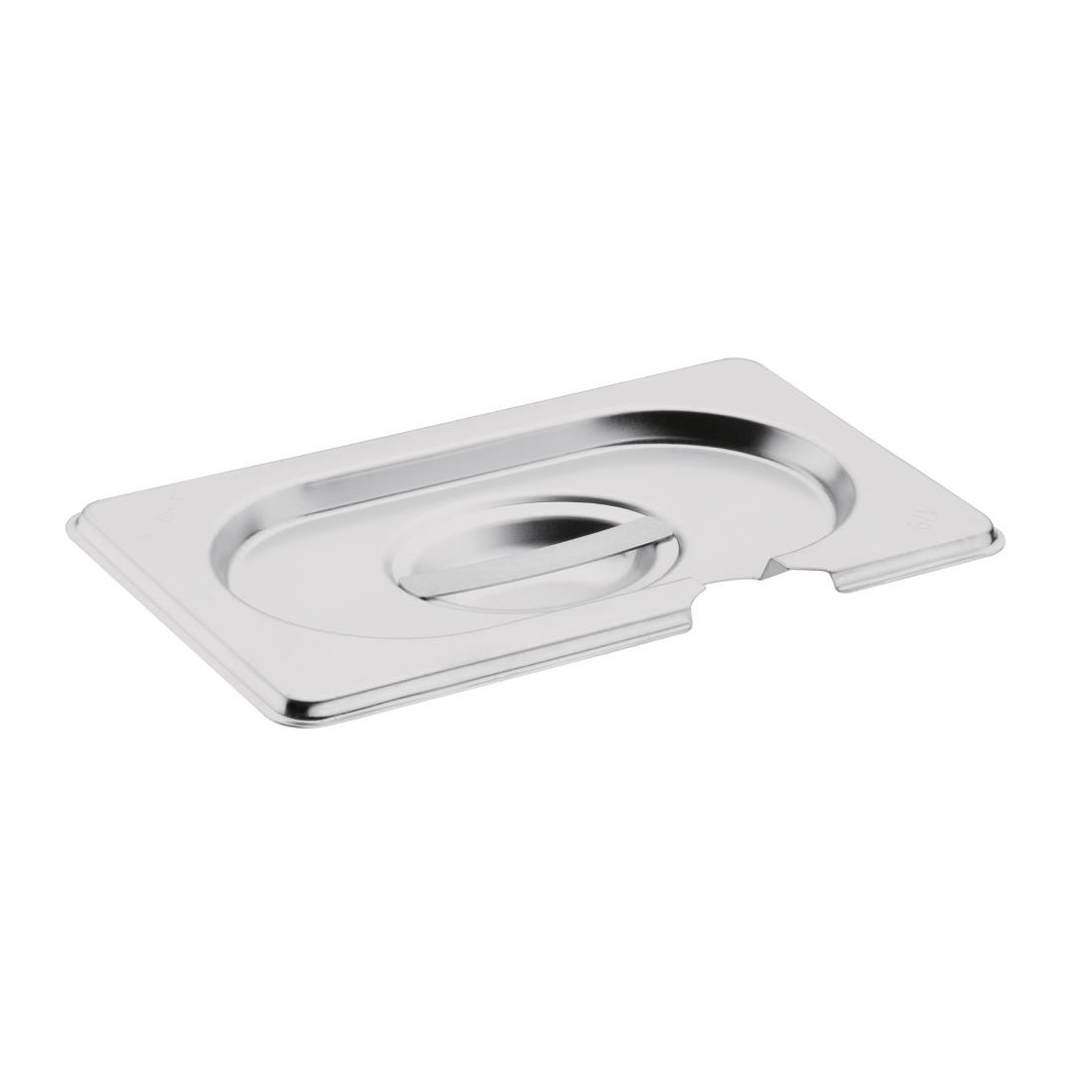 Couvercle inox GN 1/9 avec encoche Vogue CB176
