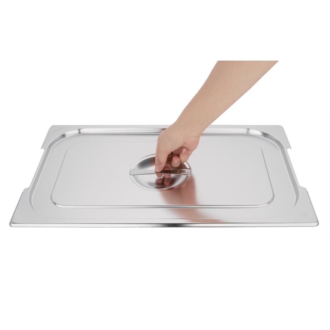 Couvercle inox GN 1/1 avec poignée Vogue CB181