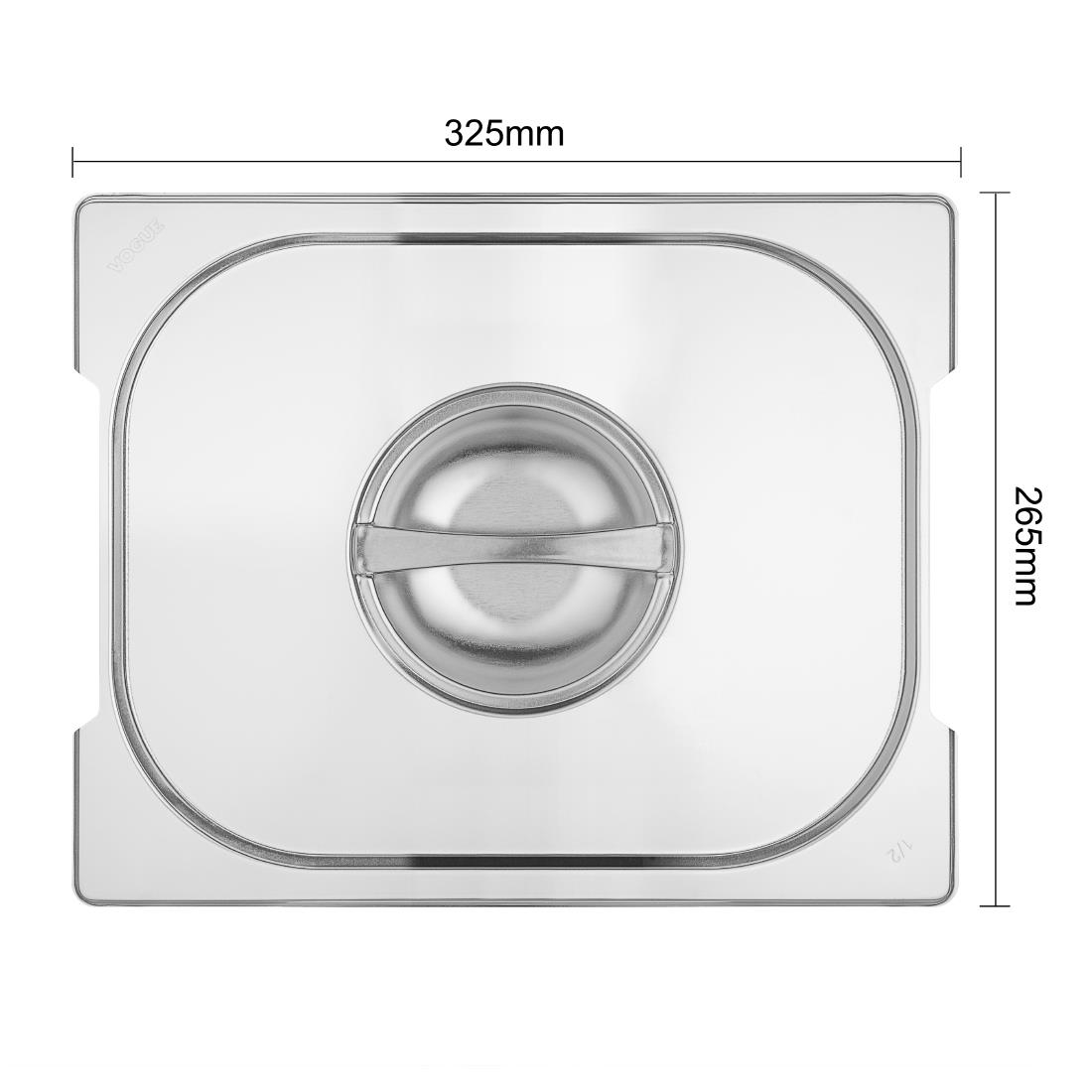 Couvercle inox GN 1/2 avec poignée Vogue CB185