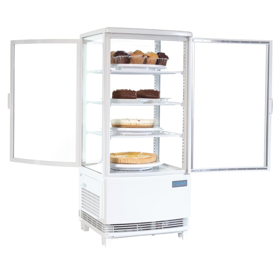 Vitrine réfrigérée portes incurvées Polar Série C 86L blanche CB507