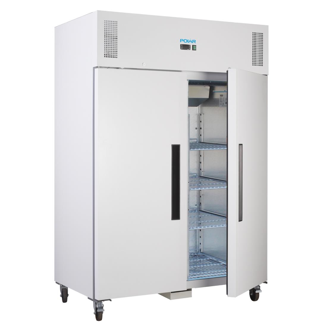 Armoire réfrigérée positive GN double porte blanche Polar Série G 1200L CC663