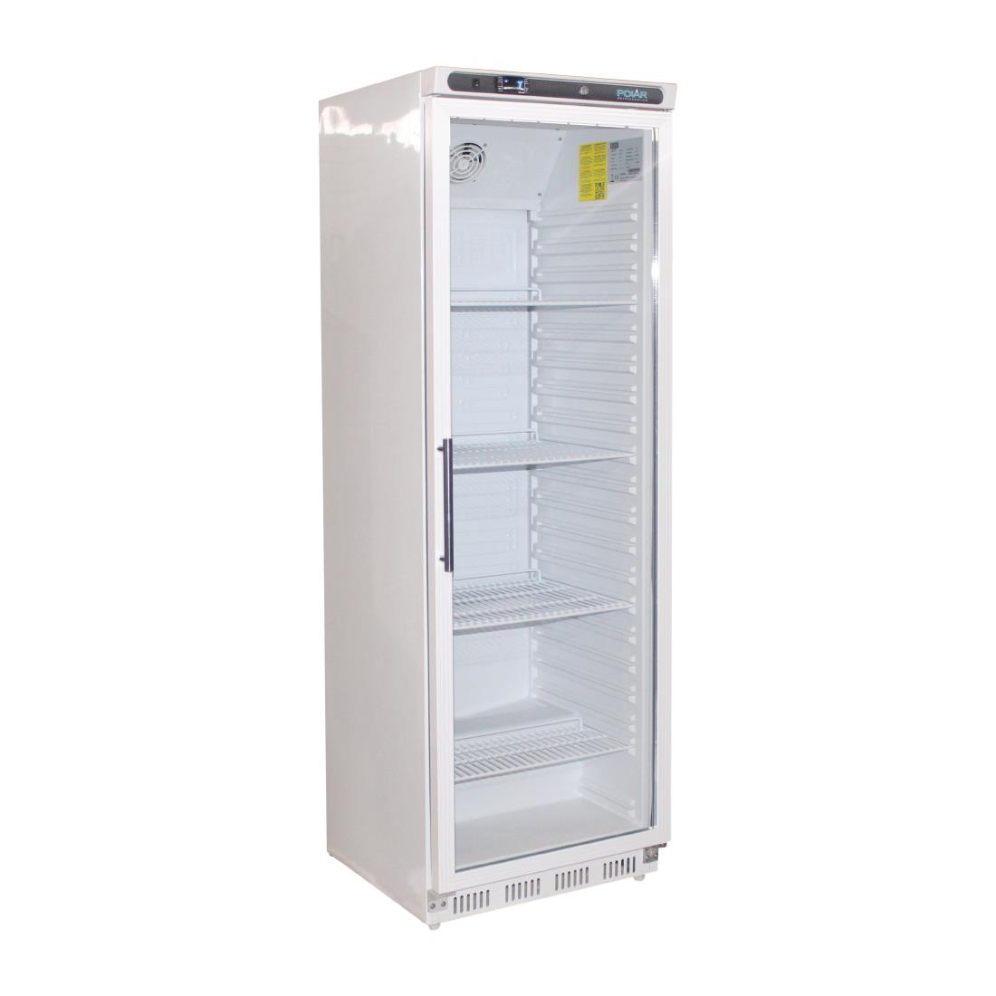 Vitrine réfrigérée positive blanche Polar Série C 400L CD087