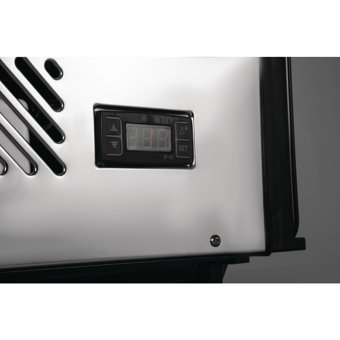 Vitrine réfrigérée de comptoir noire Polar Série G 120L CD229