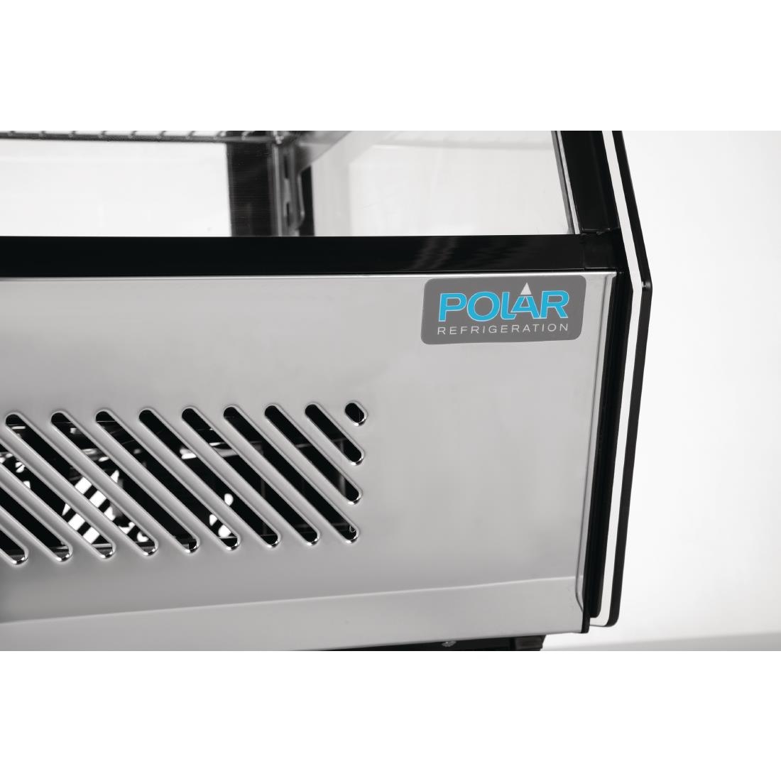 Vitrine réfrigérée de comptoir noire Polar Série G 120L CD229